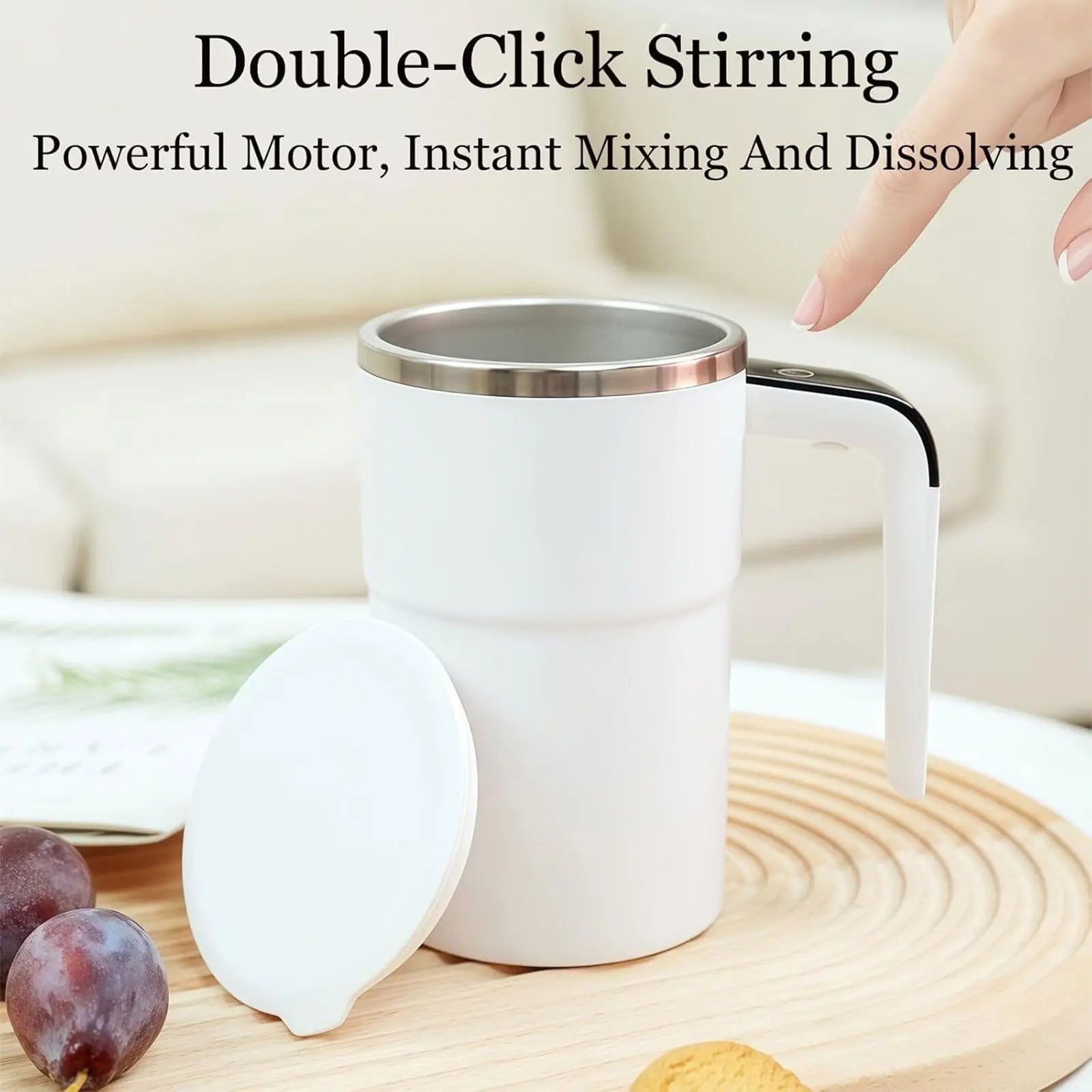 Self-Stirring Magnetic Coffee Mug with Temperature Display,Automatic Mixing for Coffee Tea and Shakes,Food Grade 304 Stainless Steel Liner,Smart LCD Screen for Real-Time Heat Monitoring A Wholesale Hub