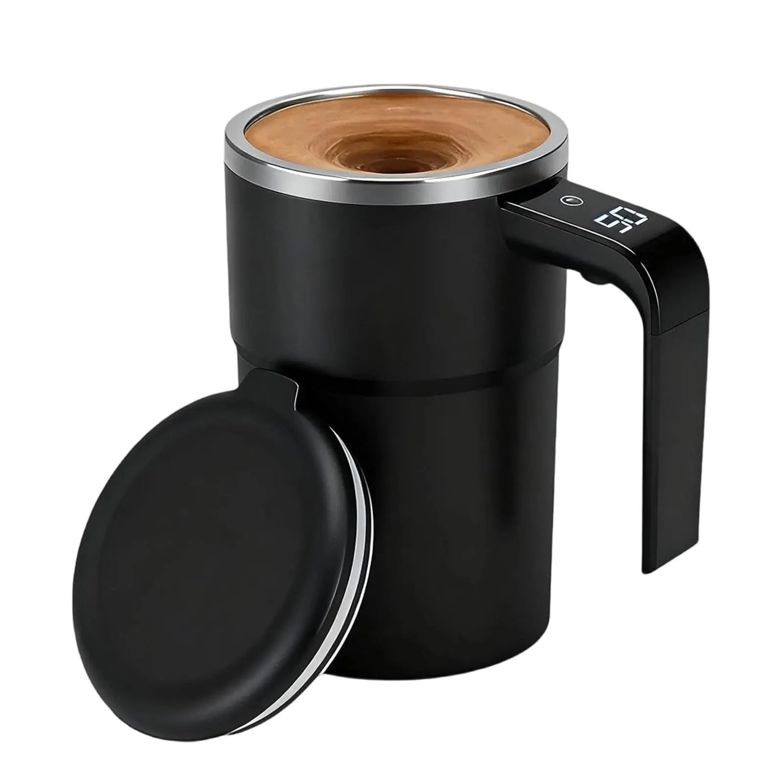 Self-Stirring Magnetic Coffee Mug with Temperature Display,Automatic Mixing for Coffee Tea and Shakes,Food Grade 304 Stainless Steel Liner,Smart LCD Screen for Real-Time Heat Monitoring B Wholesale Hub
