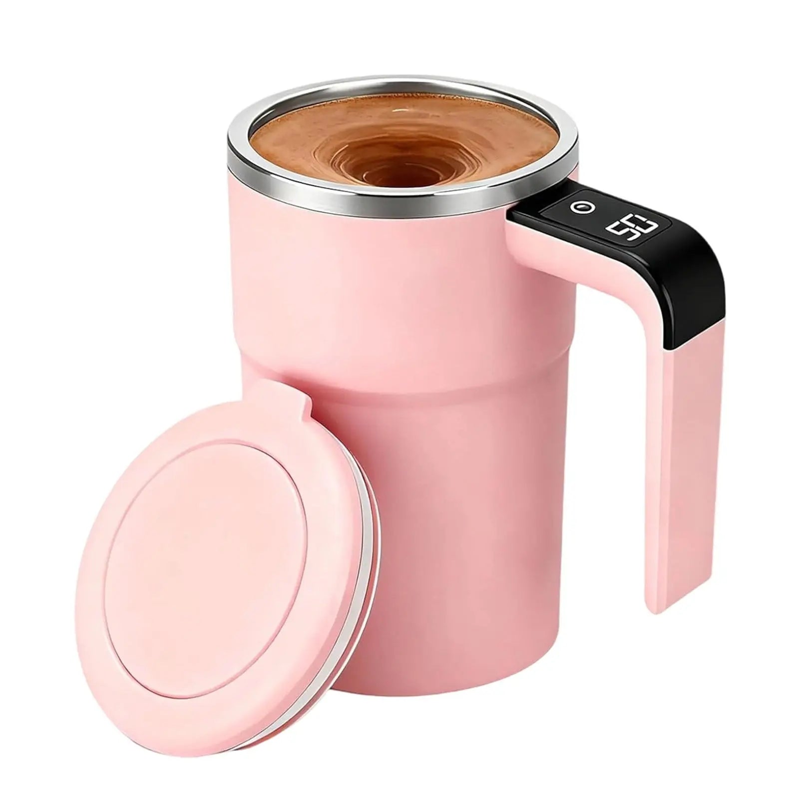 Self-Stirring Magnetic Coffee Mug with Temperature Display,Automatic Mixing for Coffee Tea and Shakes,Food Grade 304 Stainless Steel Liner,Smart LCD Screen for Real-Time Heat Monitoring C Wholesale Hub