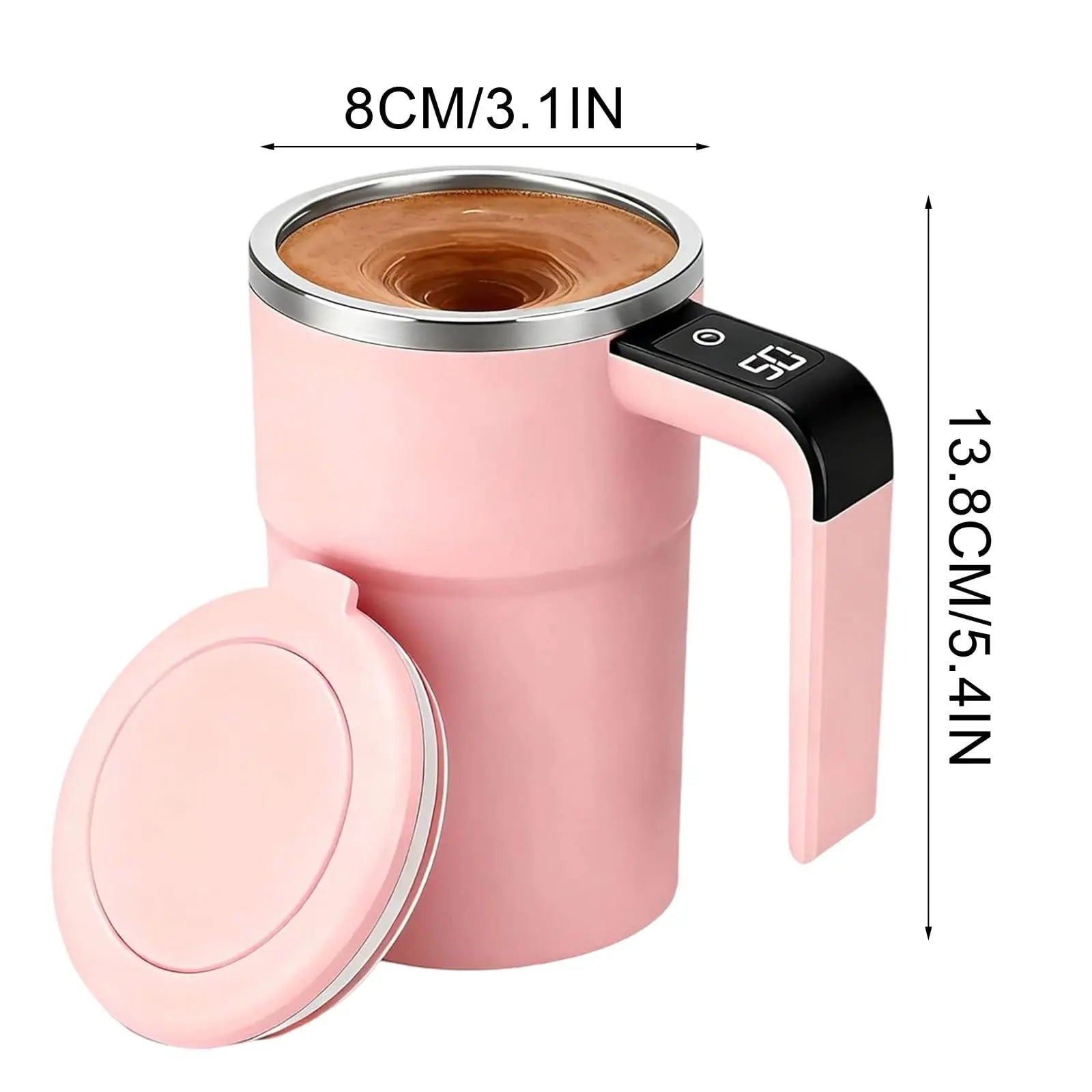 Self-Stirring Magnetic Coffee Mug with Temperature Display,Automatic Mixing for Coffee Tea and Shakes,Food Grade 304 Stainless Steel Liner,Smart LCD Screen for Real-Time Heat Monitoring C Wholesale Hub