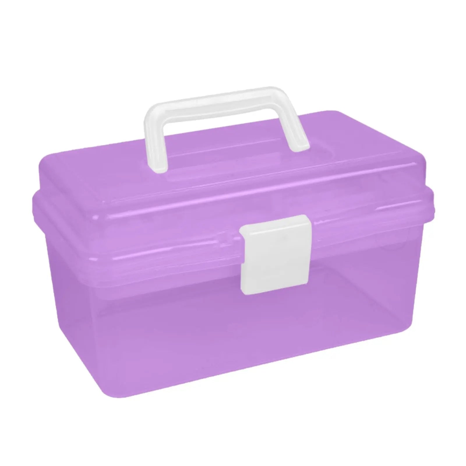 Plastic Storage Bins With Lid and Handle, Plastic Latch Storage Box, Stackable Storage Container, Small Plastic Storage Basket, Cute Organizer Box for Home, Office, 1 Pcs, 7.68x4.13x4.33 7.08" x 3.54" x 4.13" Purple Wholesale Hub