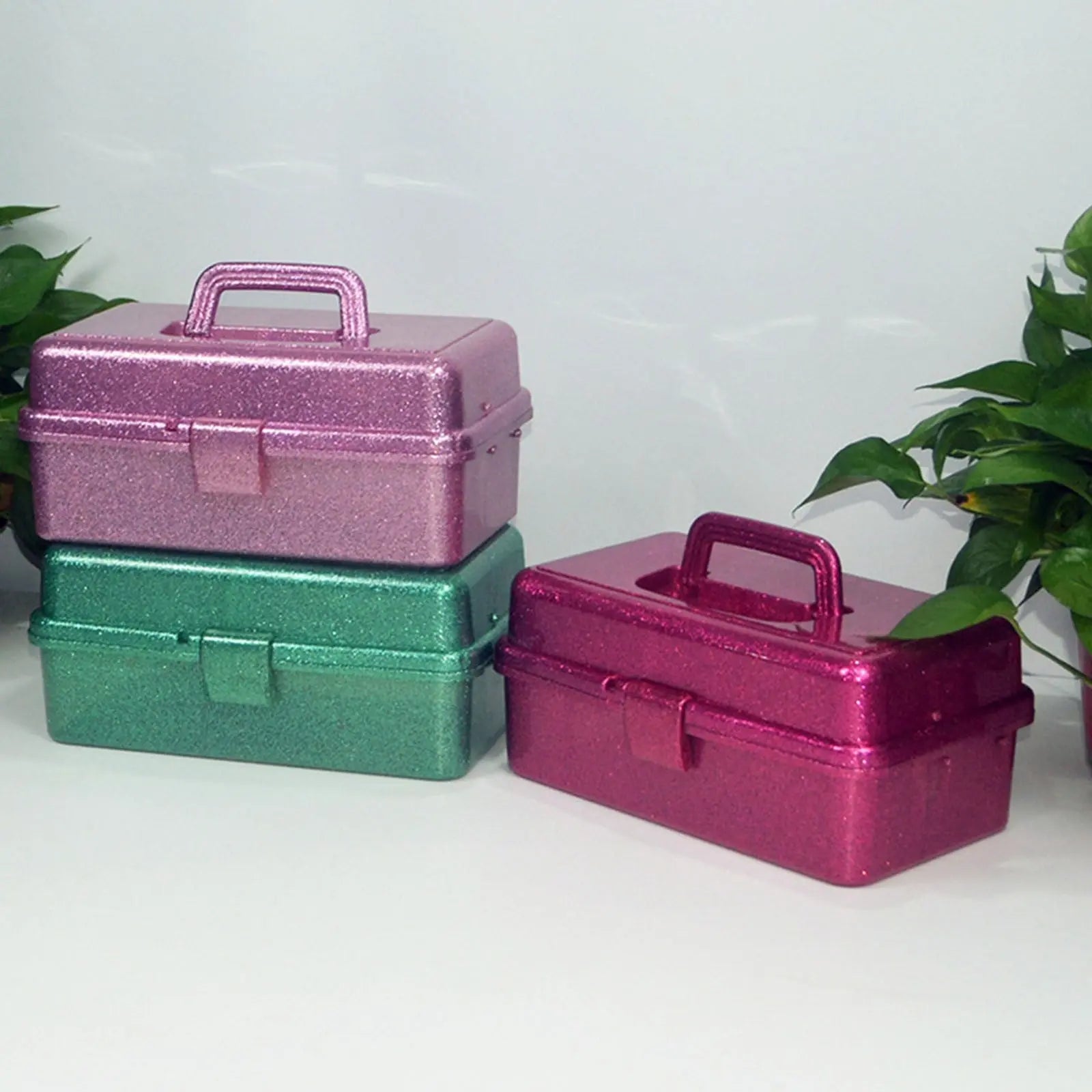 Plastic Storage Bins With Lid and Handle, Plastic Latch Storage Box, Stackable Storage Container, Small Plastic Storage Basket, Cute Organizer Box for Home, Office, 1 Pcs, 7.68x4.13x4.33 12.99" x 5.7" x 7.67" Red Wholesale Hub