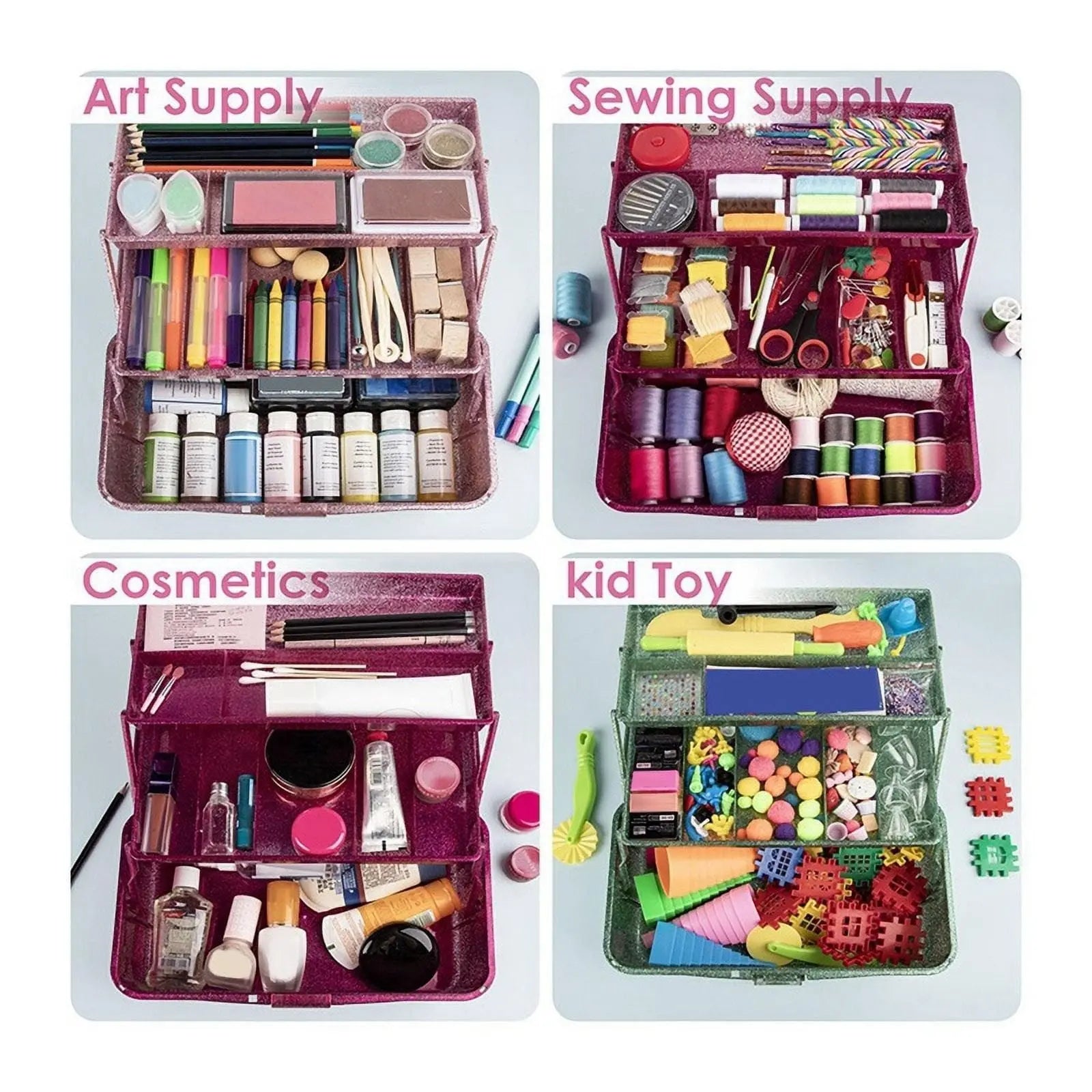 Plastic Storage Bins With Lid and Handle, Plastic Latch Storage Box, Stackable Storage Container, Small Plastic Storage Basket, Cute Organizer Box for Home, Office, 1 Pcs, 7.68x4.13x4.33 12.99" x 5.7" x 7.67" Red Wholesale Hub