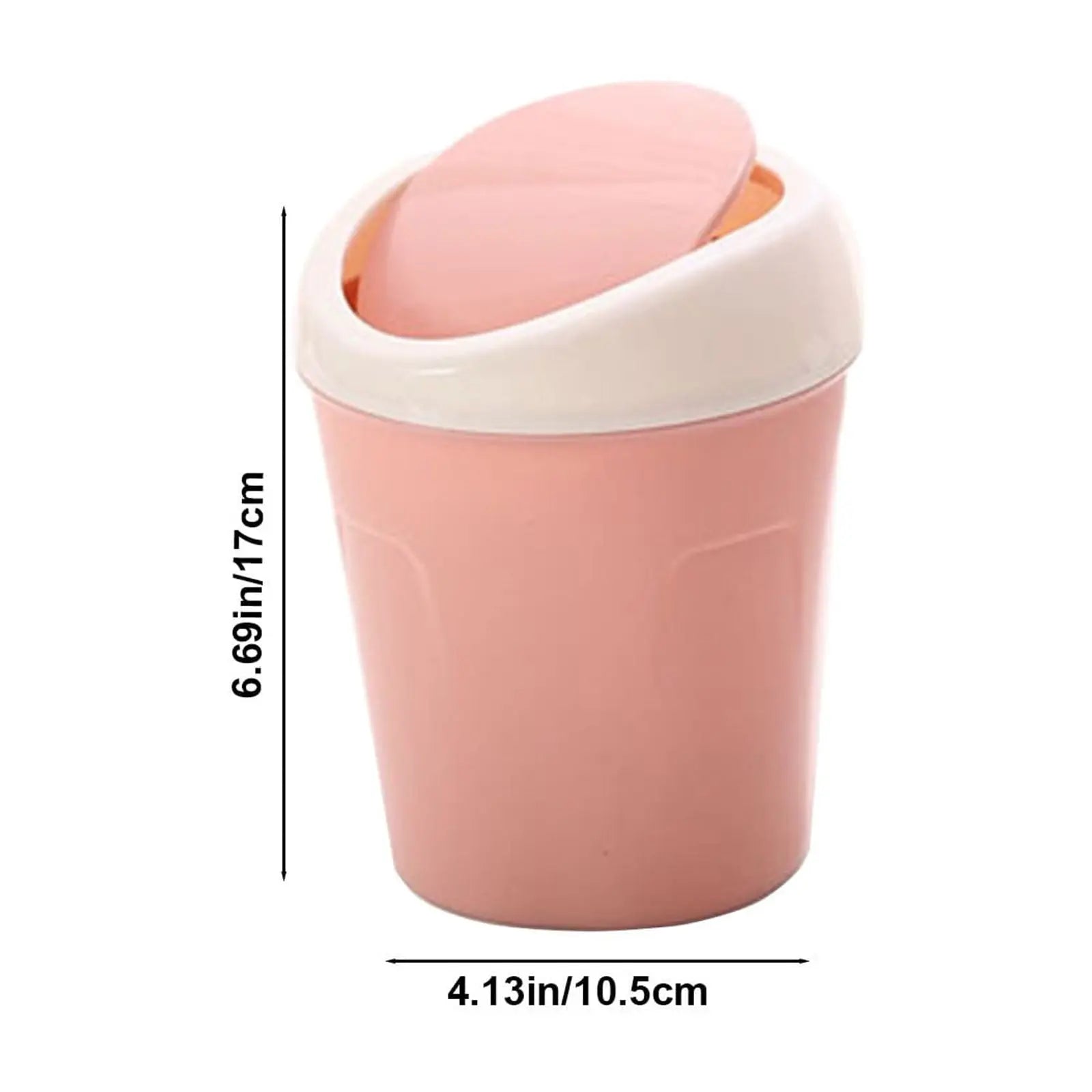 Mini Desk Trash Can with Swing Lid,Tiny Countertop Garbage Bin Portable Waste Basket for Desktop Home Office&Desktop Garbage Can Trash Waste Bin Basket Dustbin Container Home Car for Green Wholesale Hub