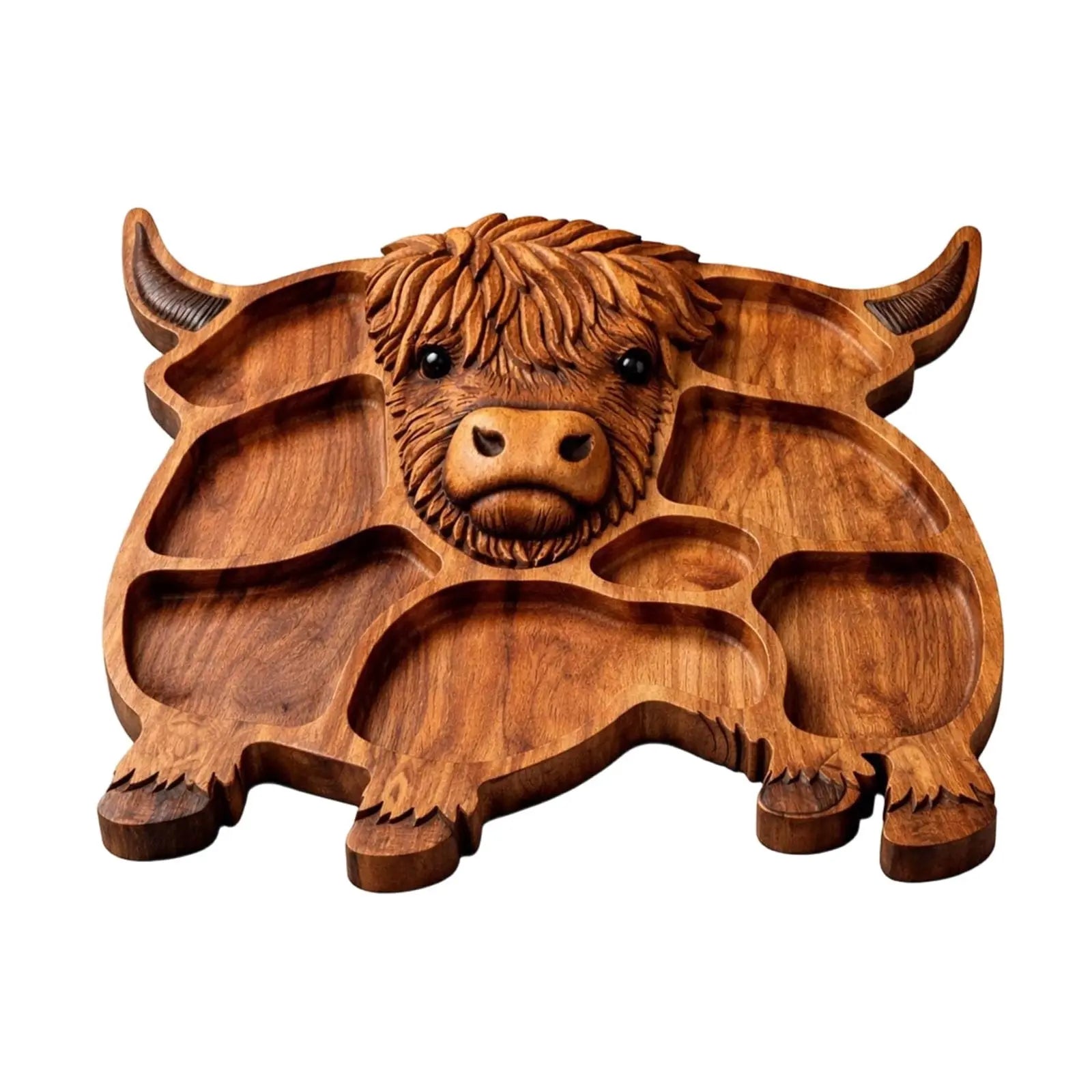 Highlands Cow Wooden Charcuterie Board,Unique Serving Tray for Cheese and Snacks,Decorative Farmhouse Centerpiece and Wall Art,Handcrafted Durable Platter for Entertaining and Gifting A Wholesale Hub