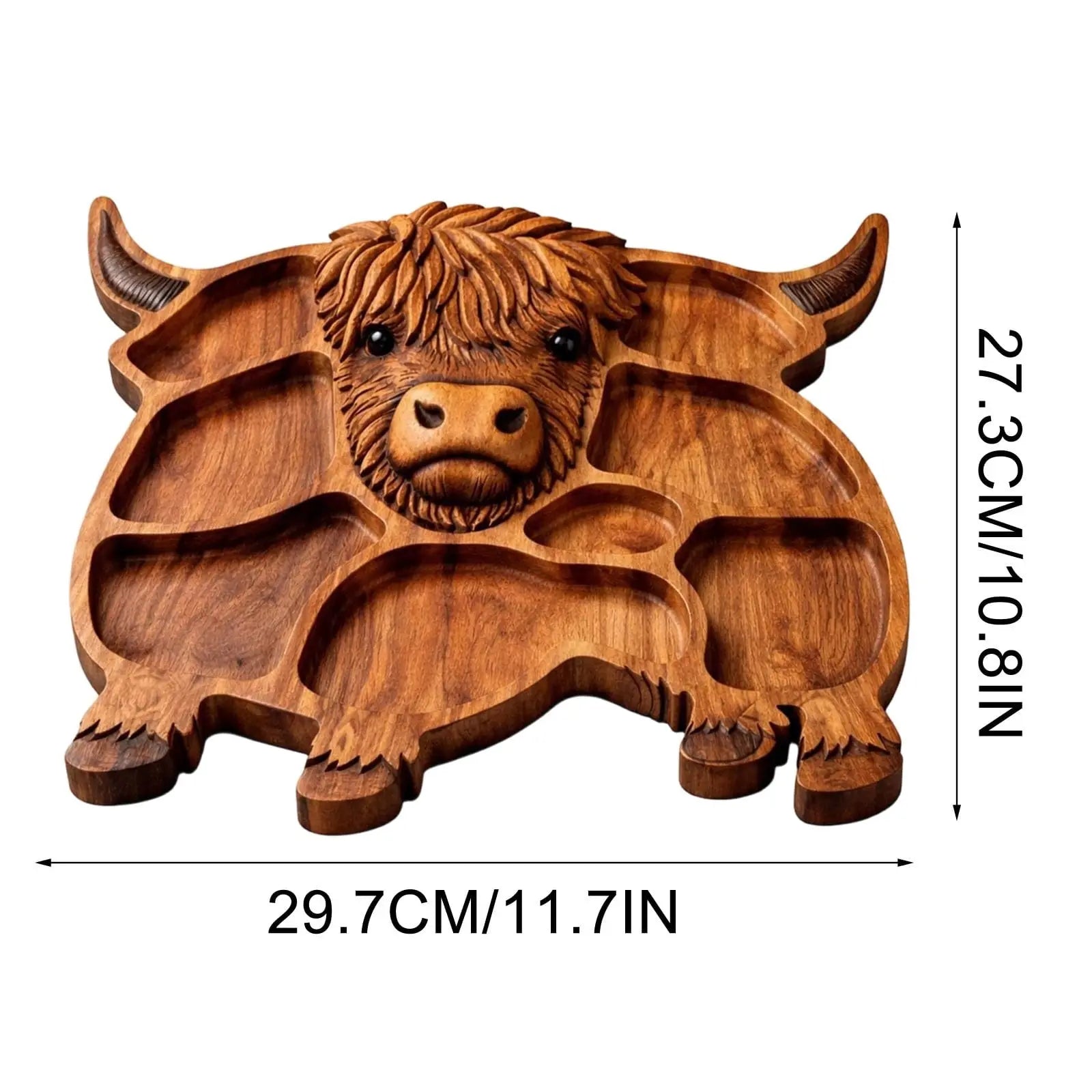Highlands Cow Wooden Charcuterie Board,Unique Serving Tray for Cheese and Snacks,Decorative Farmhouse Centerpiece and Wall Art,Handcrafted Durable Platter for Entertaining and Gifting A Wholesale Hub