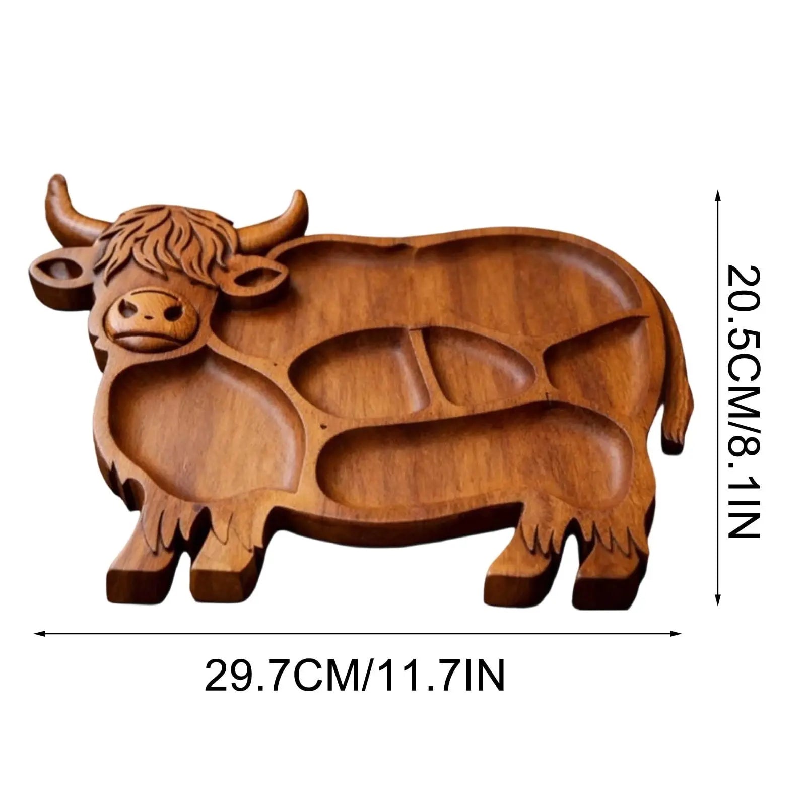 Highlands Cow Wooden Charcuterie Board,Unique Serving Tray for Cheese and Snacks,Decorative Farmhouse Centerpiece and Wall Art,Handcrafted Durable Platter for Entertaining and Gifting B Wholesale Hub