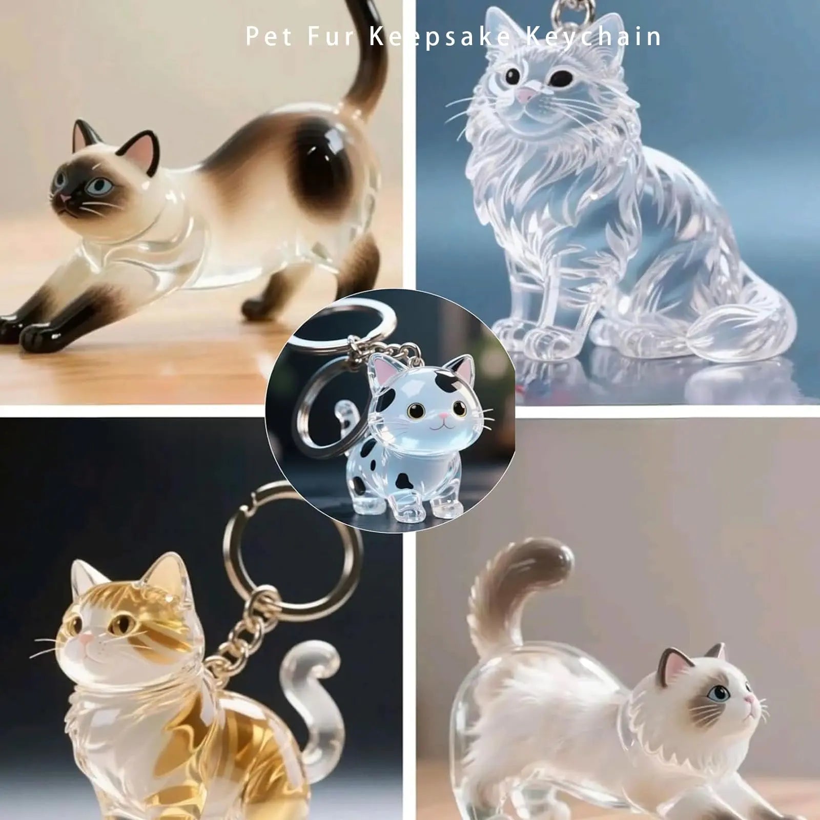 Keychain - Pet Hair - Storage Box - Pendants - Capsule Toy - Dog Hair Capsule - Memorial Pendant - Bag Keychain - Pendants - Memory Capsule Pendant - Cat Hair Collection - DIY - 1 Piece Wholesale Hub