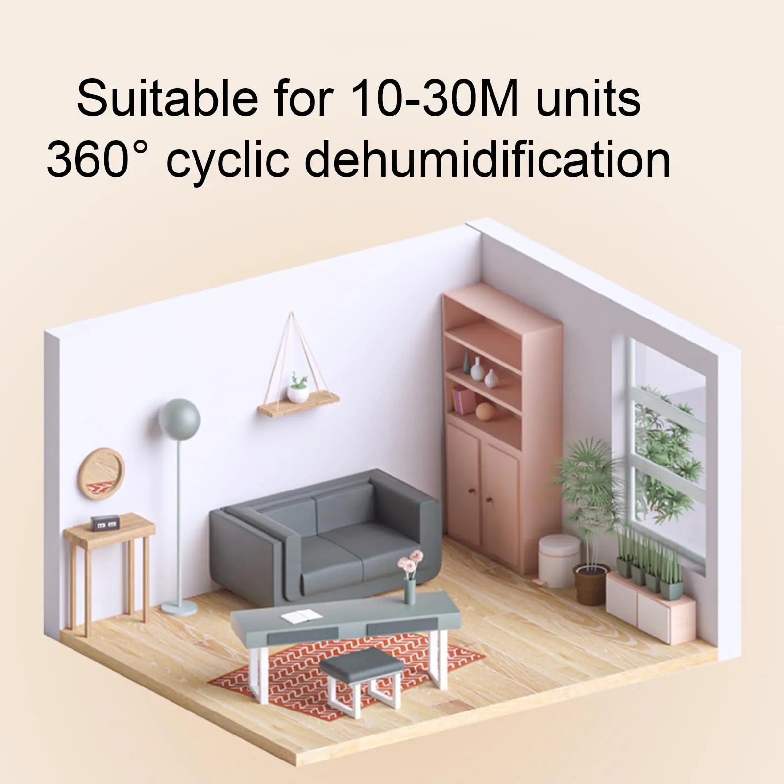 Dehumidifier - has a transparent 1-liter water tank, is quiet in use, and has an automatic shut-off function. It is suitable for indoor spaces such as basements, bathrooms, campers, and wardrobes. Wholesale Hub