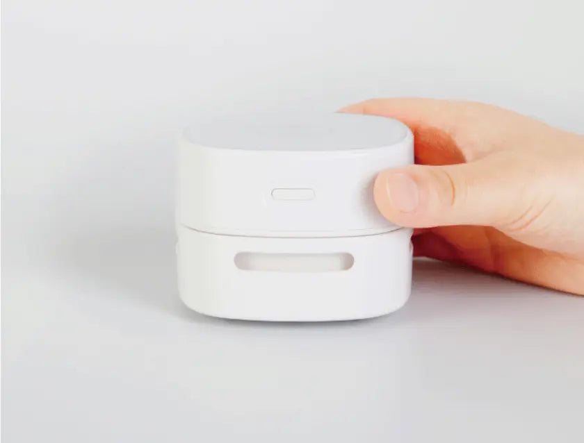 Desk Vacuum Cleaner - Mini Vacuum Cleaner - Table Vacuum Cleaner - Handheld Vacuum Cleaner - Wireless Charger - 2 in 1 - USB Rechargeable - Portable Vacuum Cleaner - Desk Accessories - Gadget - Keyboard Cleaner - Compact - Phone Charger - White - 1 Piece Wholesale Hub