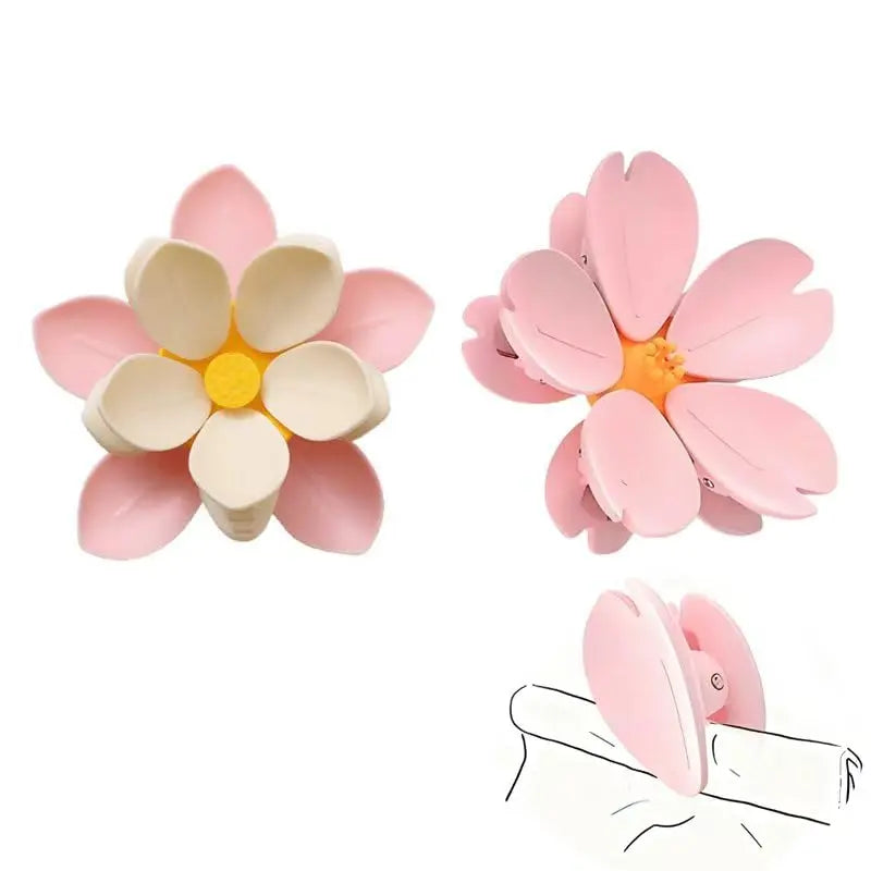 Fridge Magnets - Magnetic Clips - Cherry Blossom - Whiteboard Magnets - Closure Clips - Food Clips - Memo Holder - Flower Decoration - Kitchen Accessories - Pocket Clips - Office Supplies - Blackboard Magnets - Pink - 1 Piece Wholesale Hub