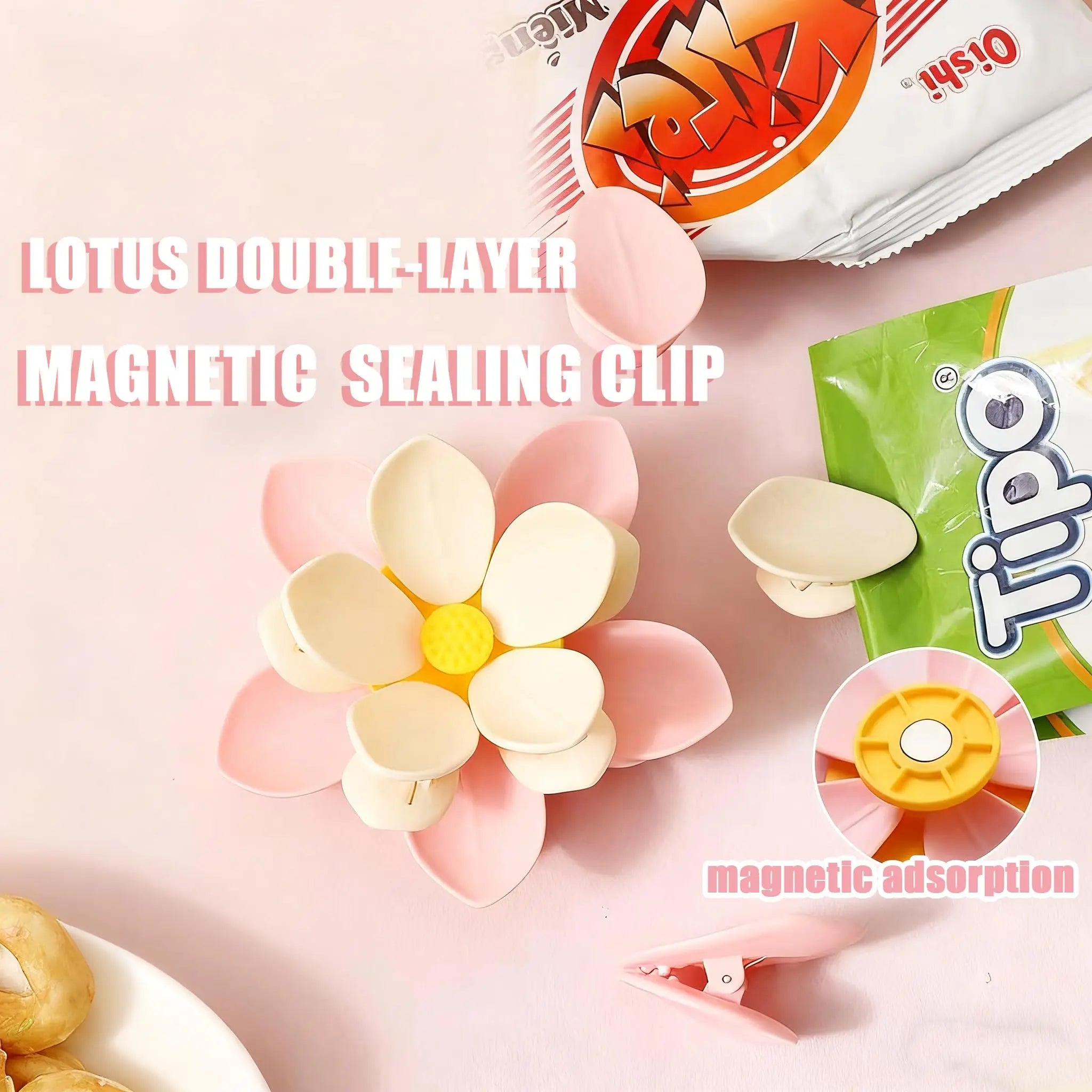 Fridge Magnets - Magnetic Clips - Cherry Blossom - Whiteboard Magnets - Closure Clips - Food Clips - Memo Holder - Flower Decoration - Kitchen Accessories - Pocket Clips - Office Supplies - Blackboard Magnets - Pink - 1 Piece Wholesale Hub