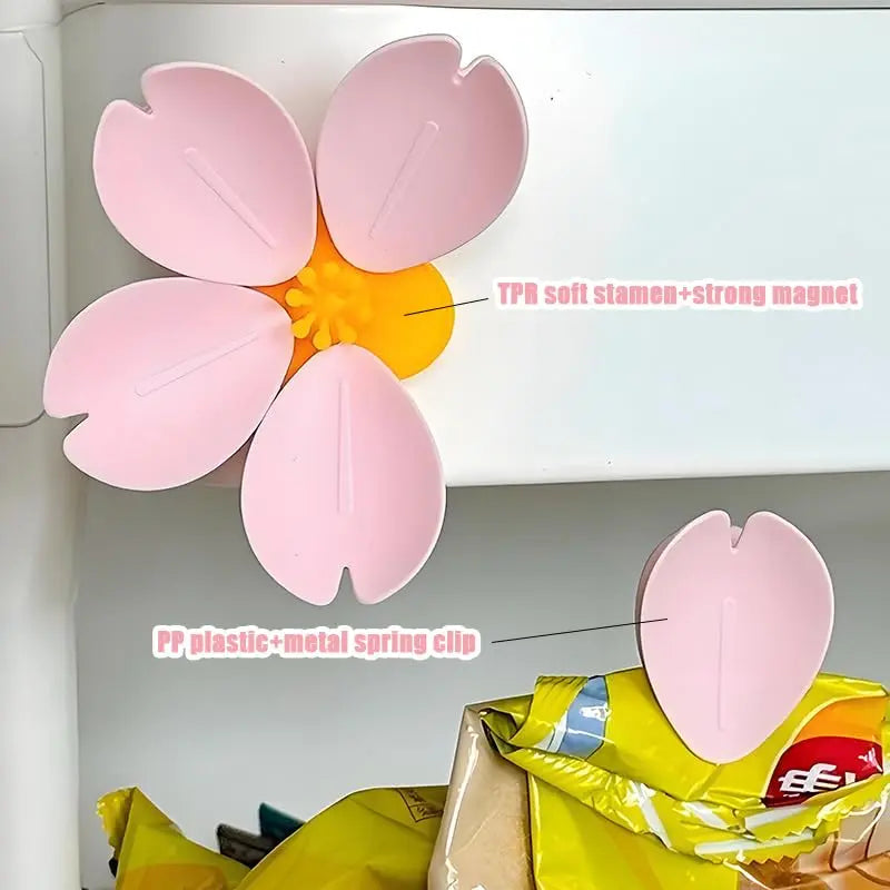 Fridge Magnets - Magnetic Clips - Cherry Blossom - Whiteboard Magnets - Closure Clips - Food Clips - Memo Holder - Flower Decoration - Kitchen Accessories - Pocket Clips - Office Supplies - Blackboard Magnets - Pink - 1 Piece Wholesale Hub