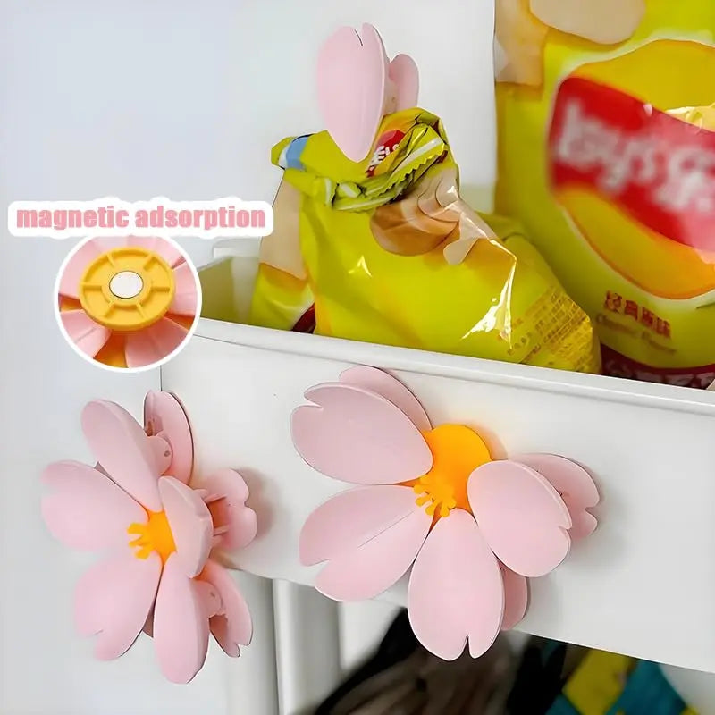 Fridge Magnets - Magnetic Clips - Cherry Blossom - Whiteboard Magnets - Closure Clips - Food Clips - Memo Holder - Flower Decoration - Kitchen Accessories - Pocket Clips - Office Supplies - Blackboard Magnets - Pink - 1 Piece Wholesale Hub