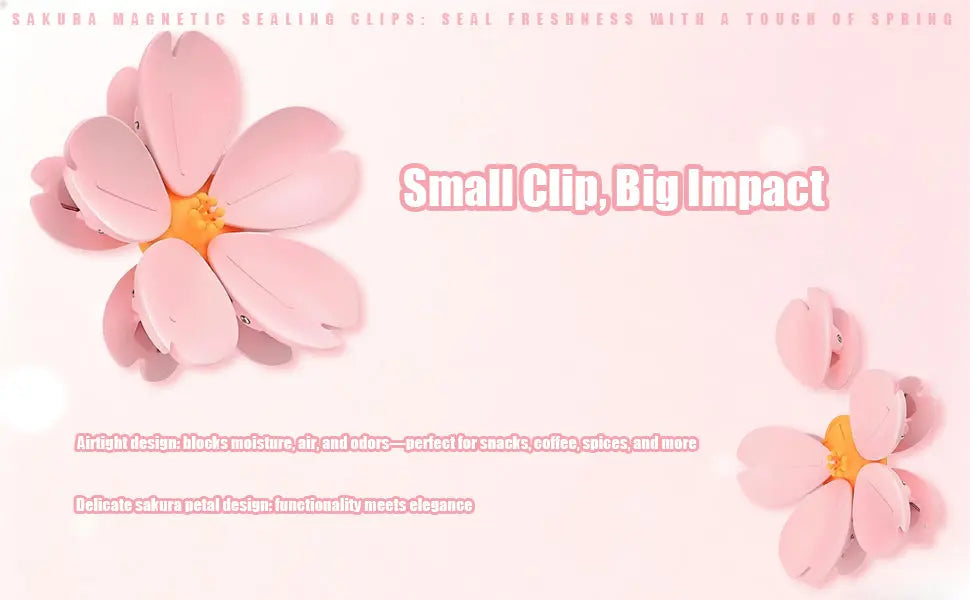 Fridge Magnets - Magnetic Clips - Cherry Blossom - Whiteboard Magnets - Closure Clips - Food Clips - Memo Holder - Flower Decoration - Kitchen Accessories - Pocket Clips - Office Supplies - Blackboard Magnets - Pink - 1 Piece Wholesale Hub