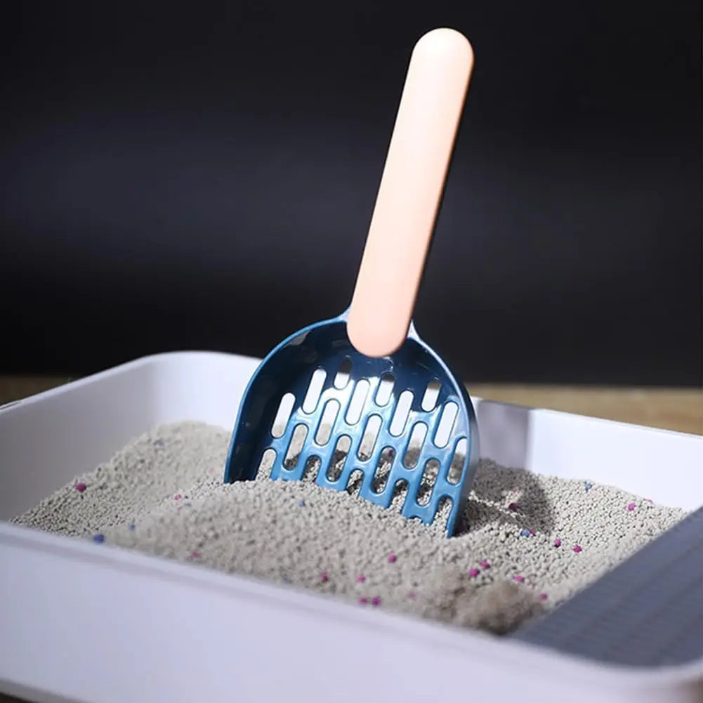Cat Litter Scoop with Holder - Cat Litter Scoop - Cat Litter Sieve - Cat Litter Accessories - Cat Toilet Scoop - Feces Scoop - Pet Supplies - Cat Litter Care - Cat Litter Sieve Scoop - Dark Blue - 1 Piece Wholesale Hub