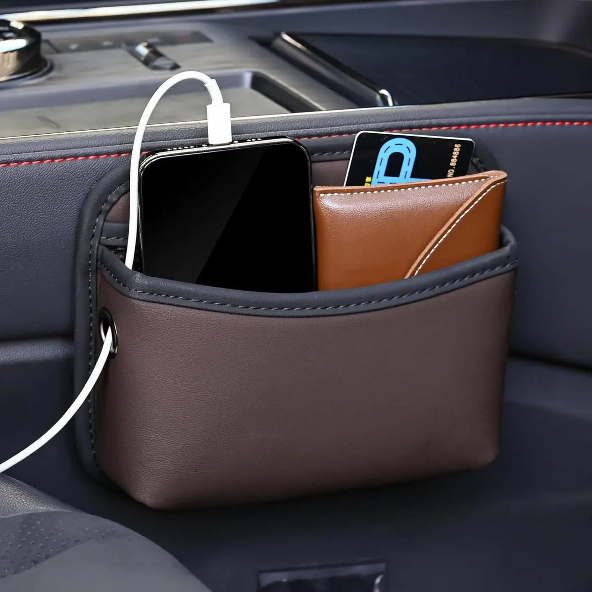 Car storage bag - 18*15*5.5 cm - Car storage bag - Storage - Universal car storage bag - Self-adhesive storage bag - Car essentials - Universal storage accessories for the car seat holder Wholesale Hub