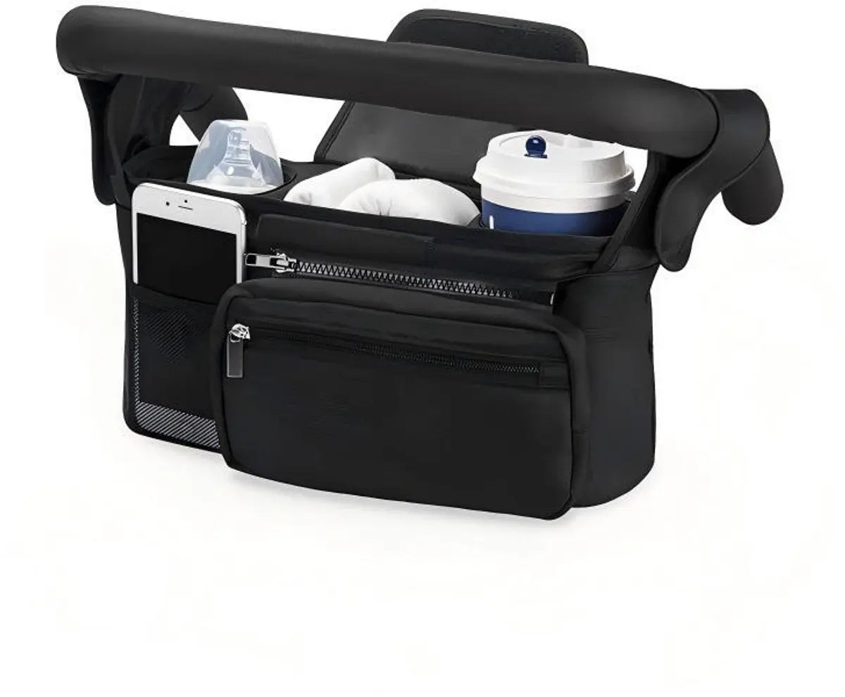 Universal storage bag for stroller - with drink holder - cup holder - stroller storage accessories - large capacity stroller bag Wholesale Hub