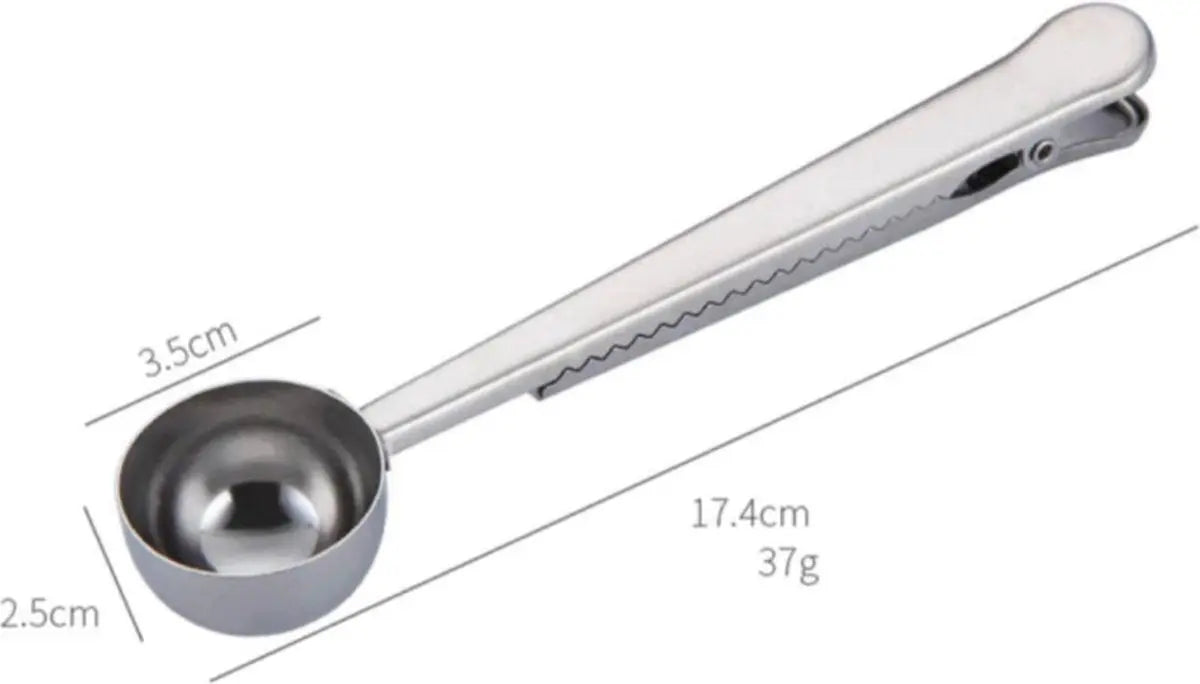 Coffee Scoop – Measuring Scoop – Coffee Accessories – Scoop – Scoops – Coffee Scoop – Airtight Seal – Closure – Seal – Grey – 3D Wholesale Hub