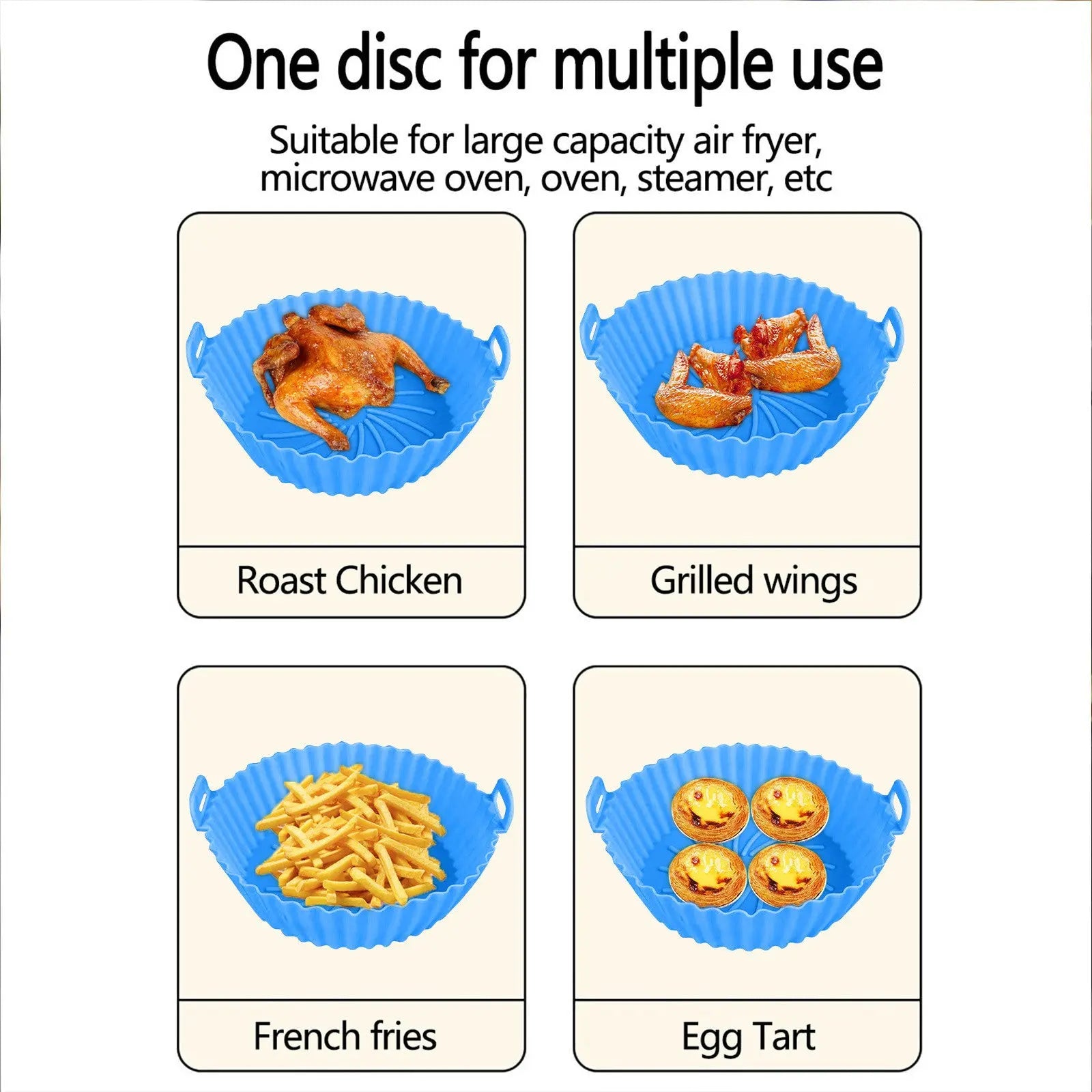 Air Fryer Silicone Liners, Air Fryer Silicone Baking Tray, Mini Air Fryer Tray, Round Small Air Fryer Liners, Silicone Reusable Airfryer Liners Accessories, Fryer Pot Baking Pan Pink Wholesale Hub