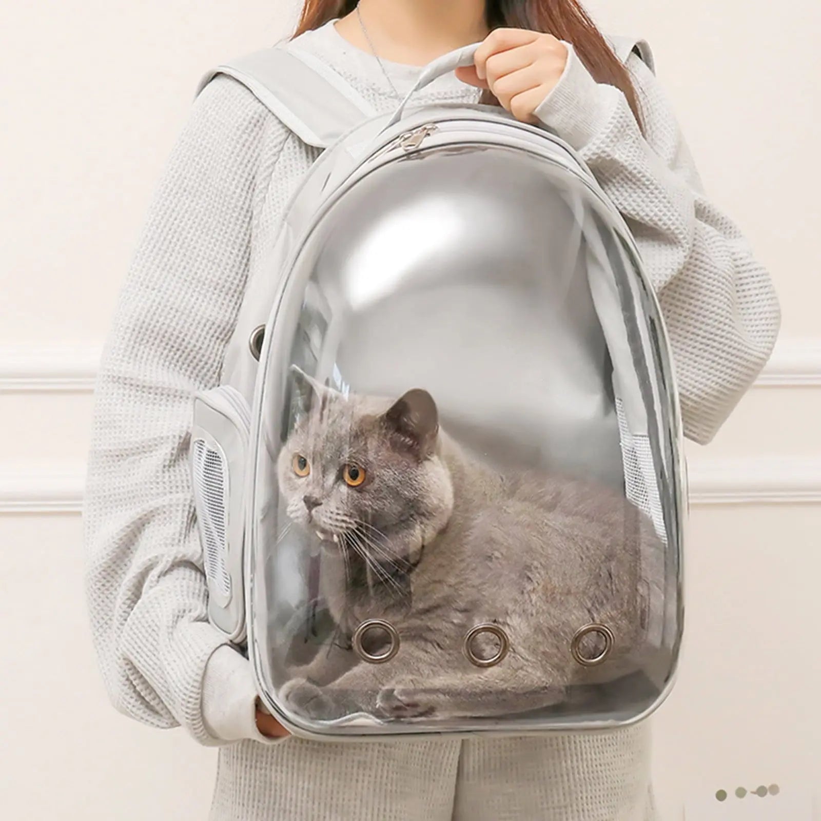 Pet Backpack Carrier, Transparent Space Capsule Pet Backpack Bag with Straps, Breathable Pet Carrier for Traveling Walking Hiking Outdoor Activities E Wholesale Hub
