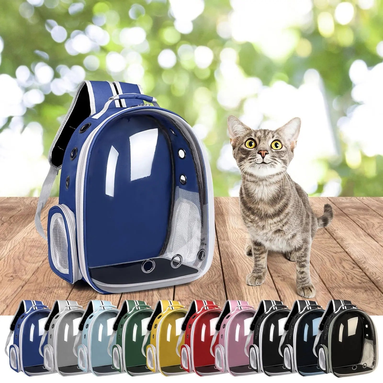 Pet Backpack Carrier, Transparent Space Capsule Pet Backpack Bag with Straps, Breathable Pet Carrier for Traveling Walking Hiking Outdoor Activities H Wholesale Hub