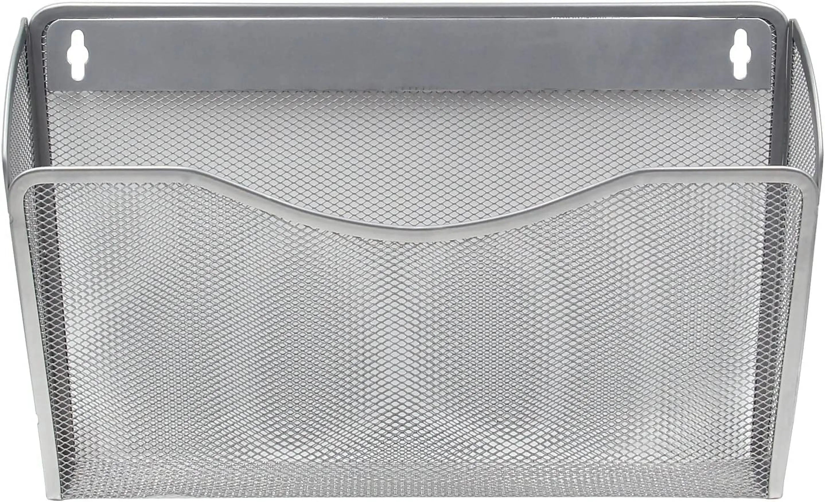 Tutuviw Wall Mount File Organizer Metal Letter Size, Black Silver Wholesale Hub