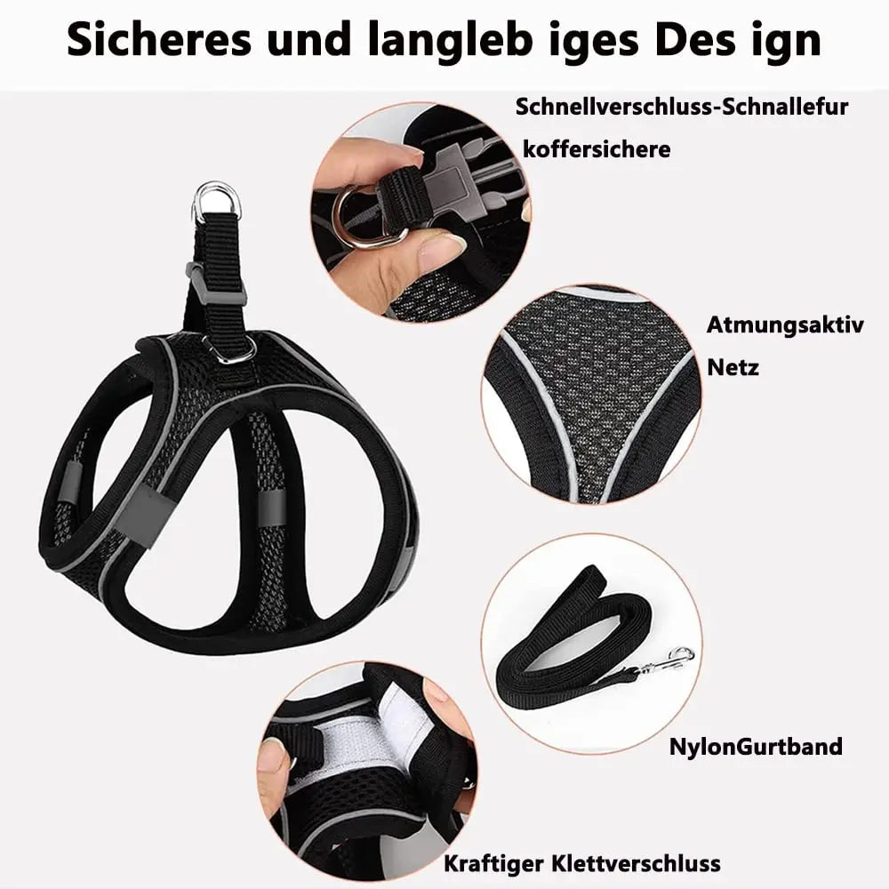 Escape-Proof Cat Harness & Leash Set for Cats, Kittens, Dogs, Puppies - XXS Size Wholesale Hub