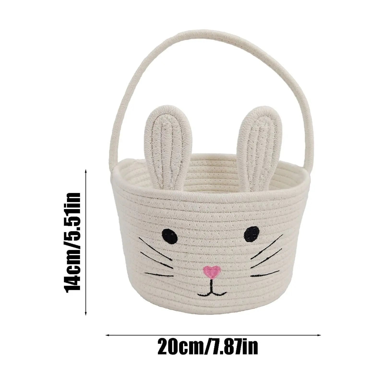 Darzheoy Easter Basket for Boys Girls Easter Bunny Basket with Rabbit Ears, Easter Egg Hunting Basket Easter Baskets for Kids Babies First Easter Gifts A Wholesale Hub