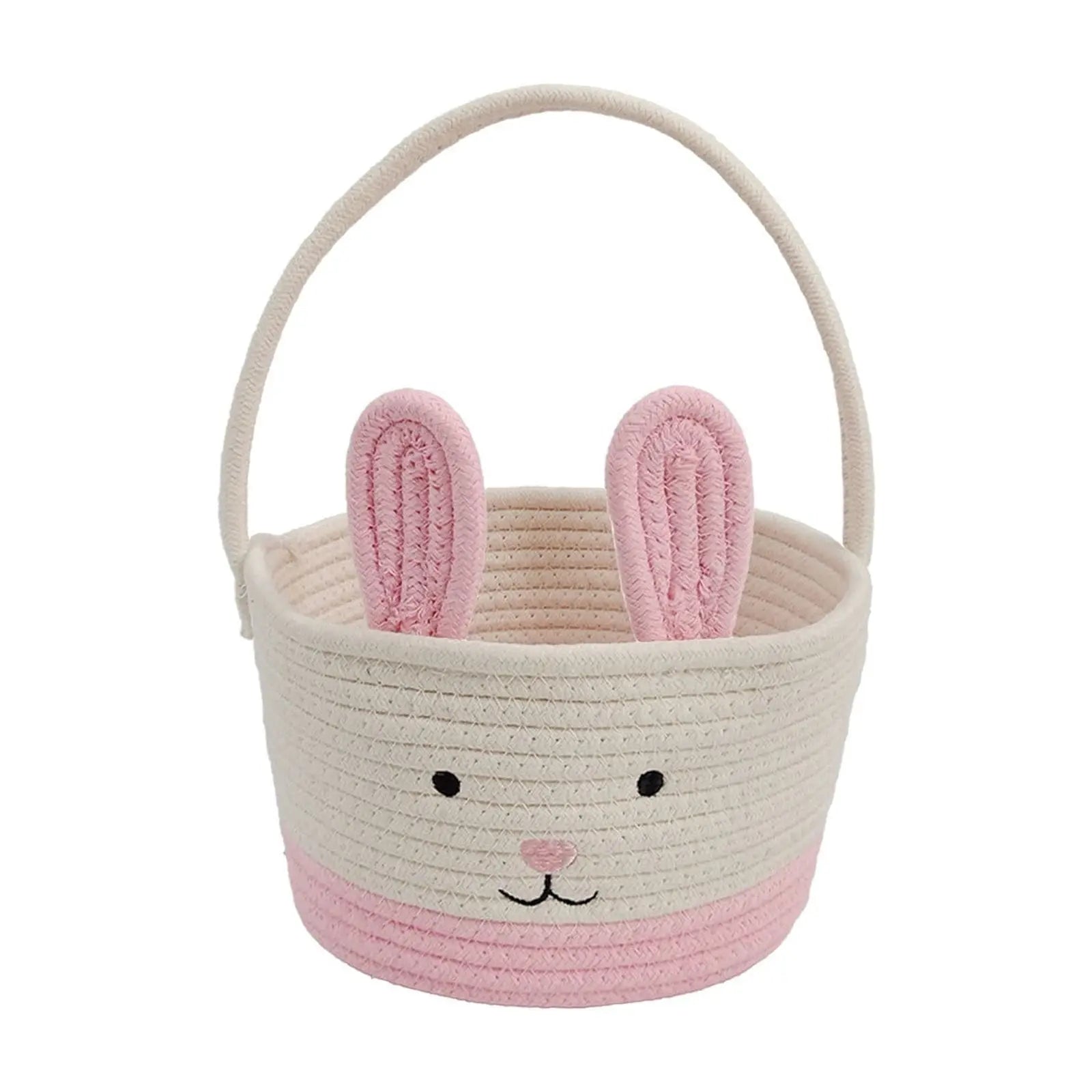Darzheoy Easter Basket for Boys Girls Easter Bunny Basket with Rabbit Ears, Easter Egg Hunting Basket Easter Baskets for Kids Babies First Easter Gifts C Wholesale Hub
