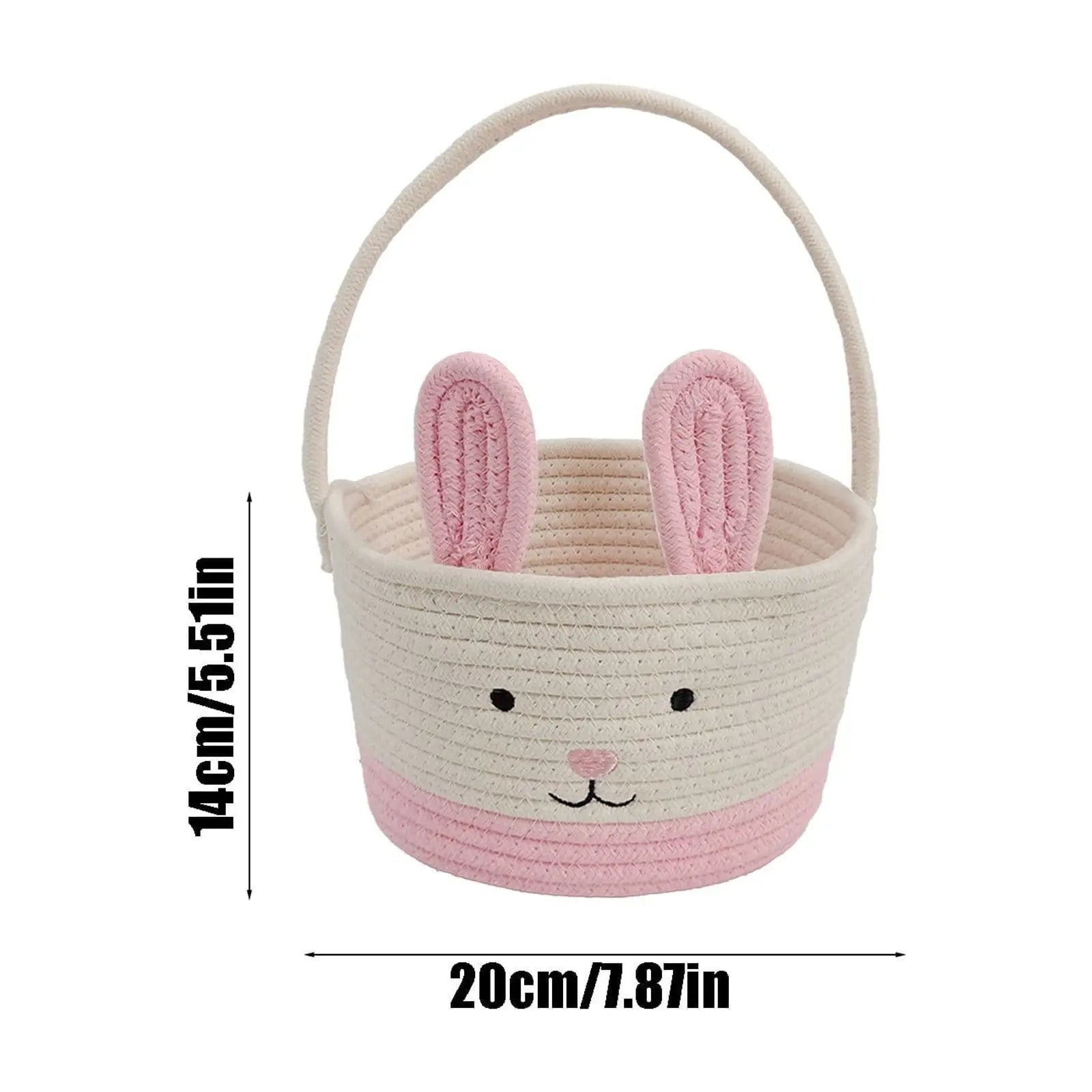 Darzheoy Easter Basket for Boys Girls Easter Bunny Basket with Rabbit Ears, Easter Egg Hunting Basket Easter Baskets for Kids Babies First Easter Gifts C Wholesale Hub