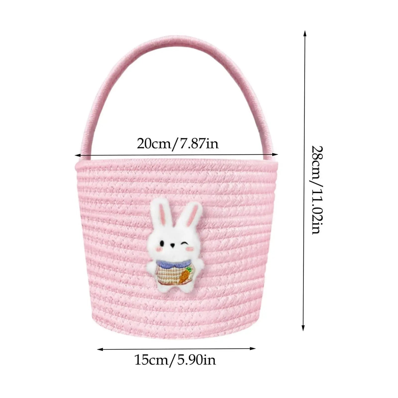 Darzheoy Easter Basket for Boys Girls Easter Bunny Basket with Rabbit Ears, Easter Egg Hunting Basket Easter Baskets for Kids Babies First Easter Gifts E Wholesale Hub