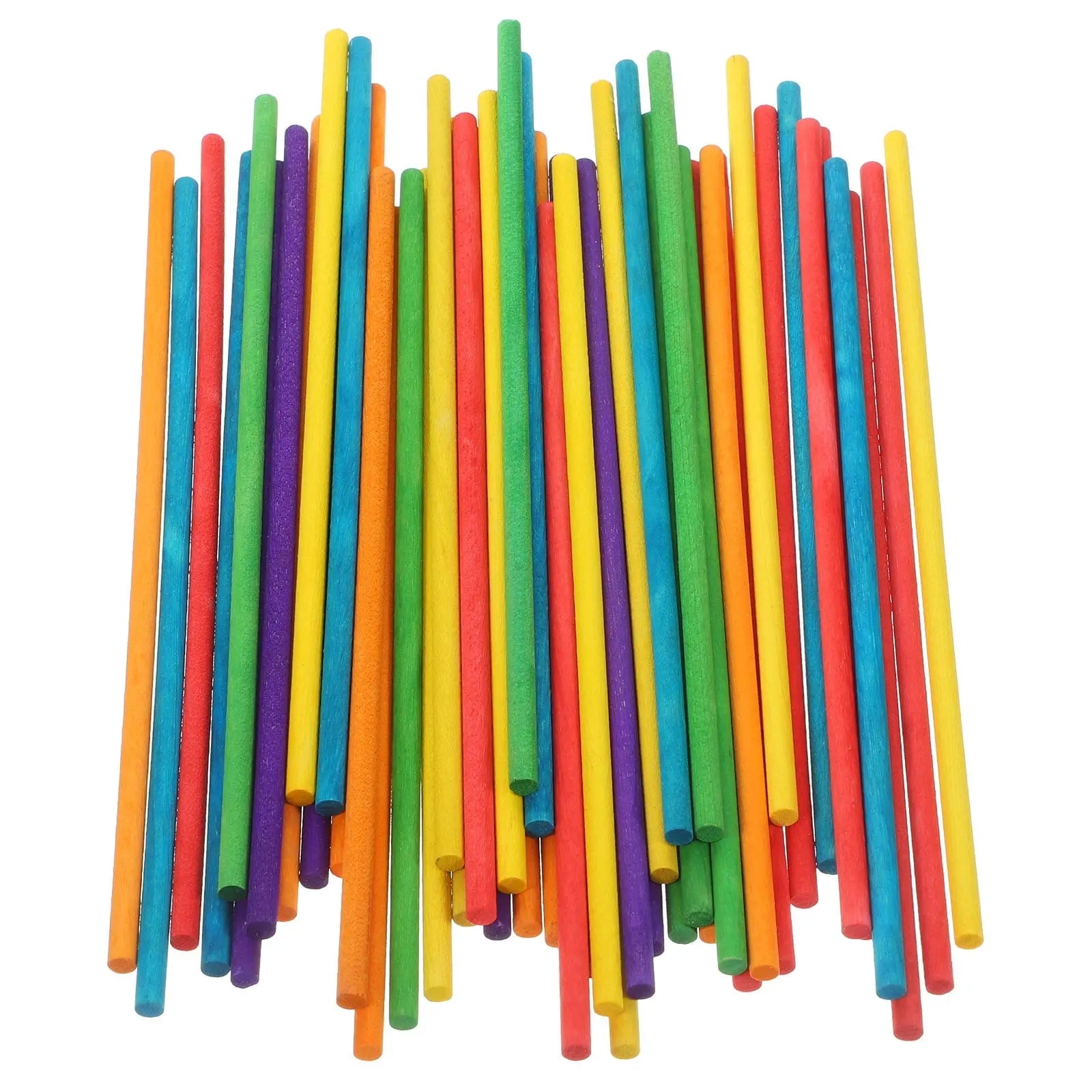 100 Pcs Colorful Small Round Wooden Dowels Sticks for Crafting, Charcuterie Boards, Maple Rods, Kids Projects Wholesale Hub