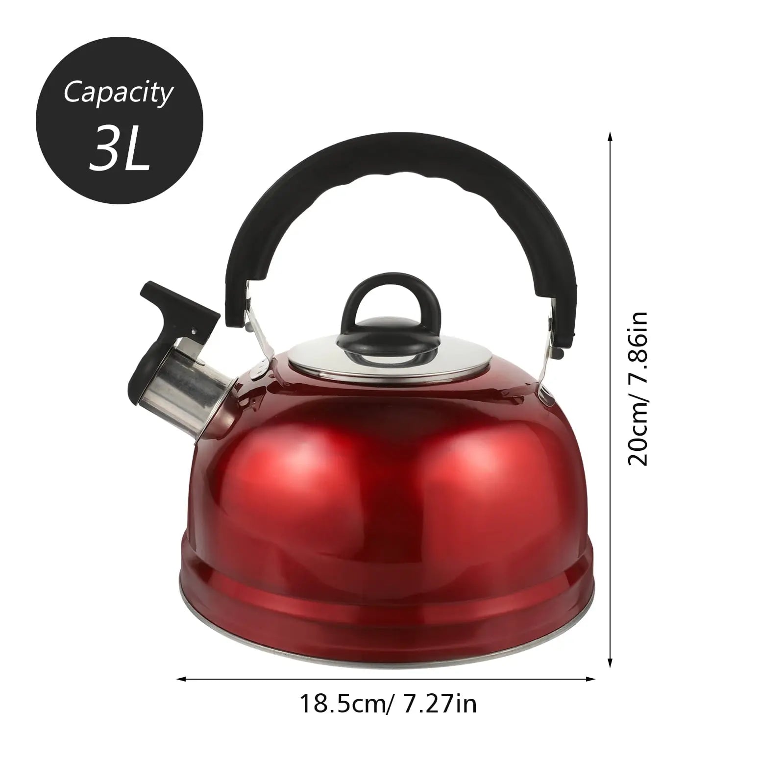 HOOWIFFY Whistling 1Pack 9.1In Tea Kettles Stovetop Whistling Wholesale Hub