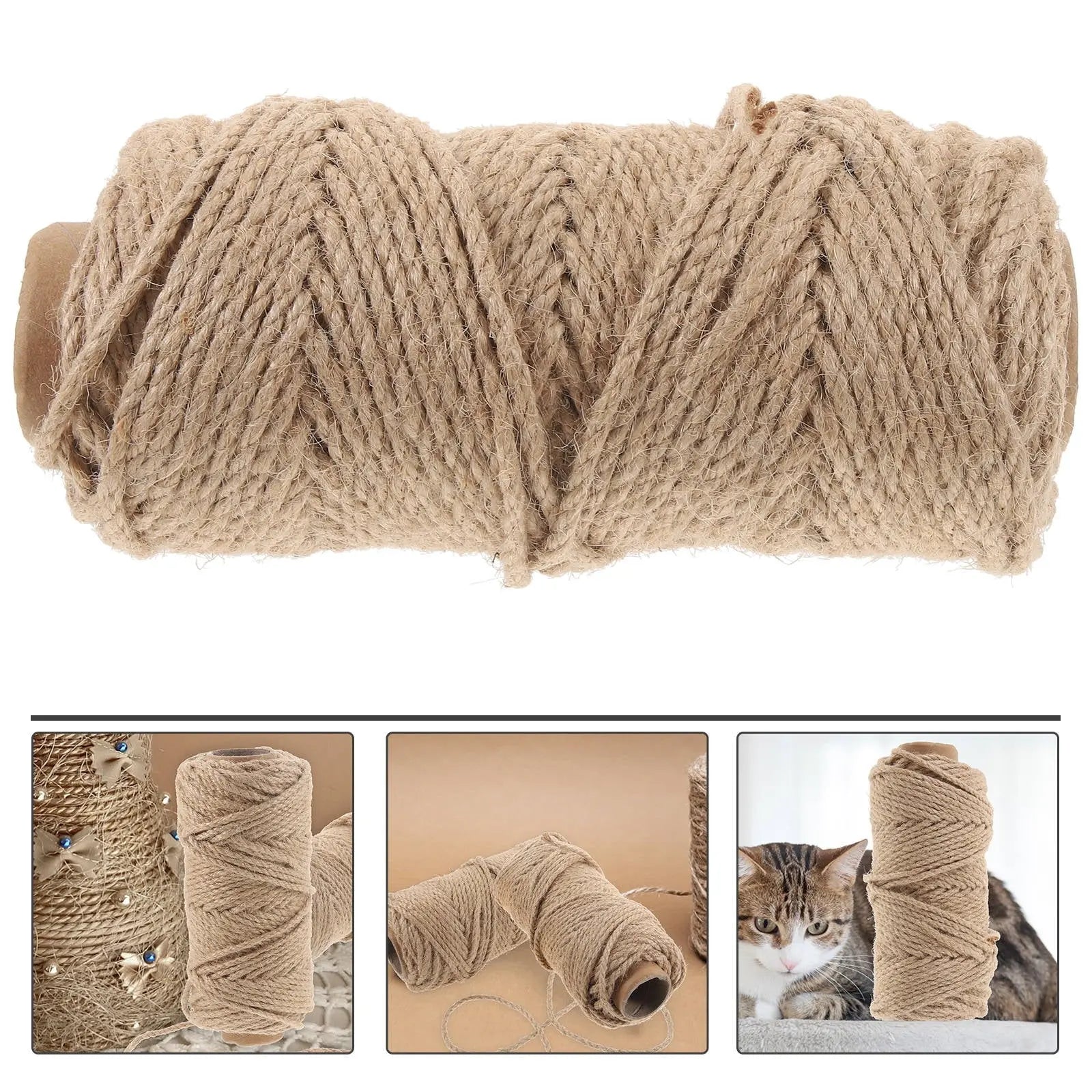 SKISUNO Sisal Rope Cat Scratch Post for Diy Projects 1Pack Natural Wholesale Hub