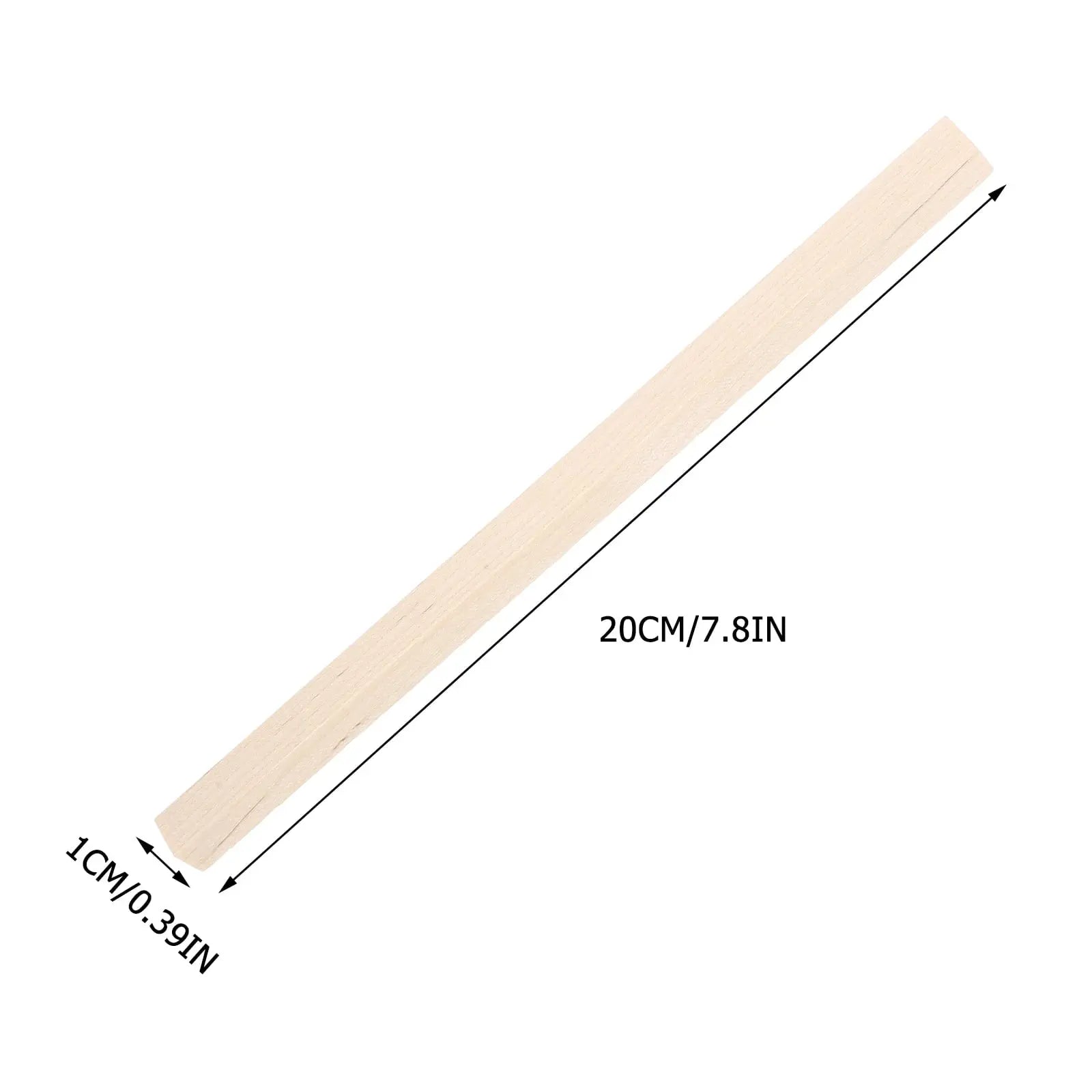 HOOWIFFY 20Pcs Beige Wooden Dowel 1.6X0.4X0.4In Square Dowels For Wholesale Hub