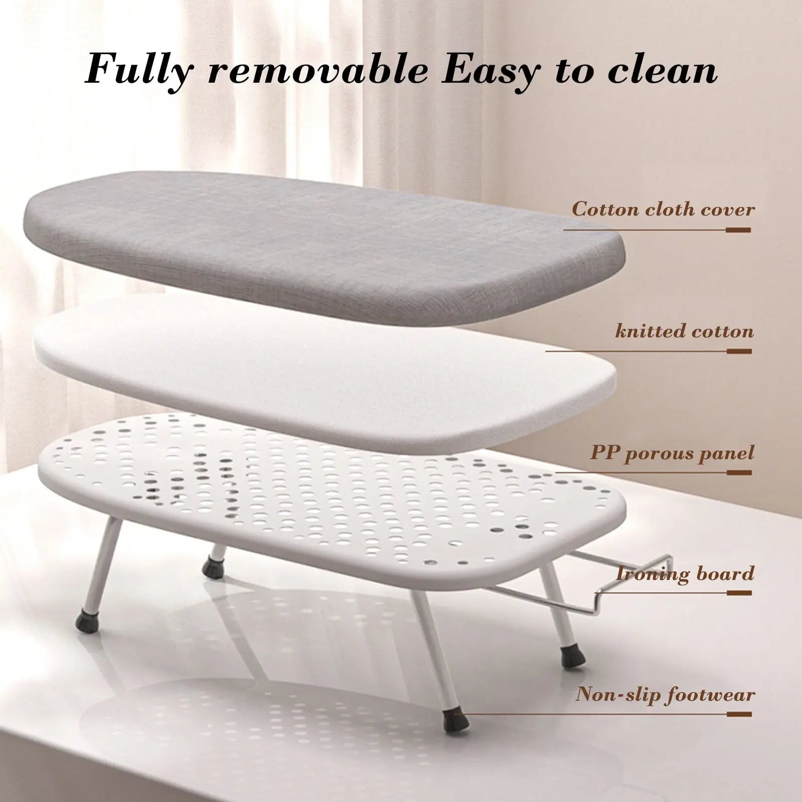 Kdkad Desktop Ironing Board, Small Folding Tabletop Iron Board with Heat-Resistant Cover, Portable for Dorm, Travel & Small Spaces, Mini Ironing Mat A Wholesale Hub