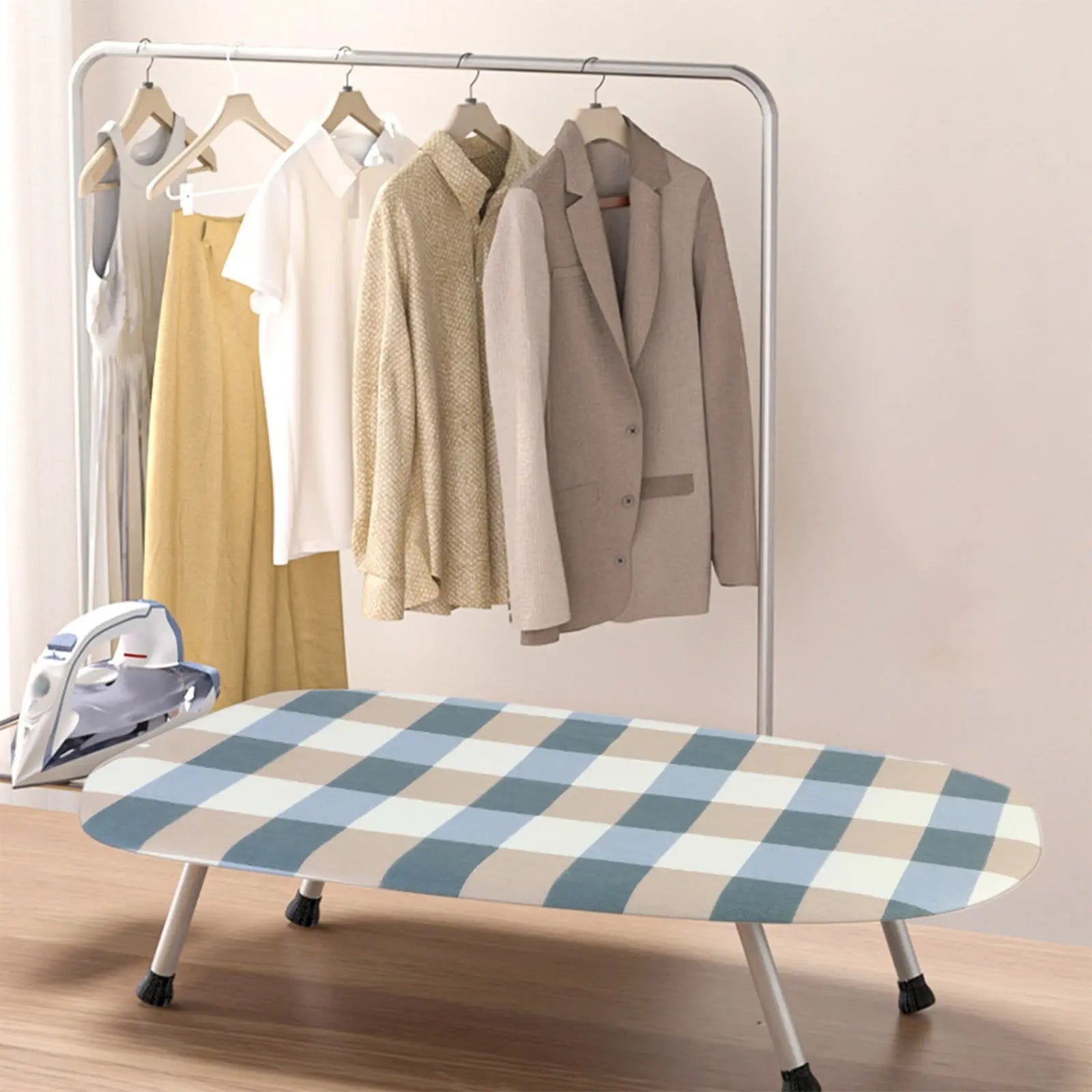 Kdkad Desktop Ironing Board, Small Folding Tabletop Iron Board with Heat-Resistant Cover, Portable for Dorm, Travel & Small Spaces, Mini Ironing Mat B Wholesale Hub