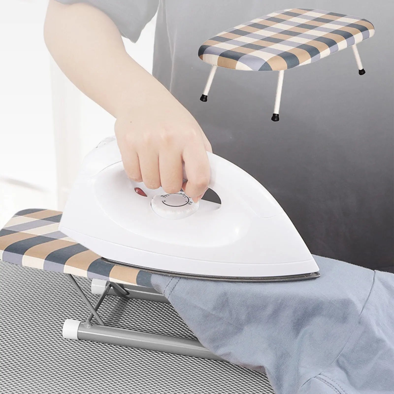 Kdkad Desktop Ironing Board, Small Folding Tabletop Iron Board with Heat-Resistant Cover, Portable for Dorm, Travel & Small Spaces, Mini Ironing Mat B Wholesale Hub