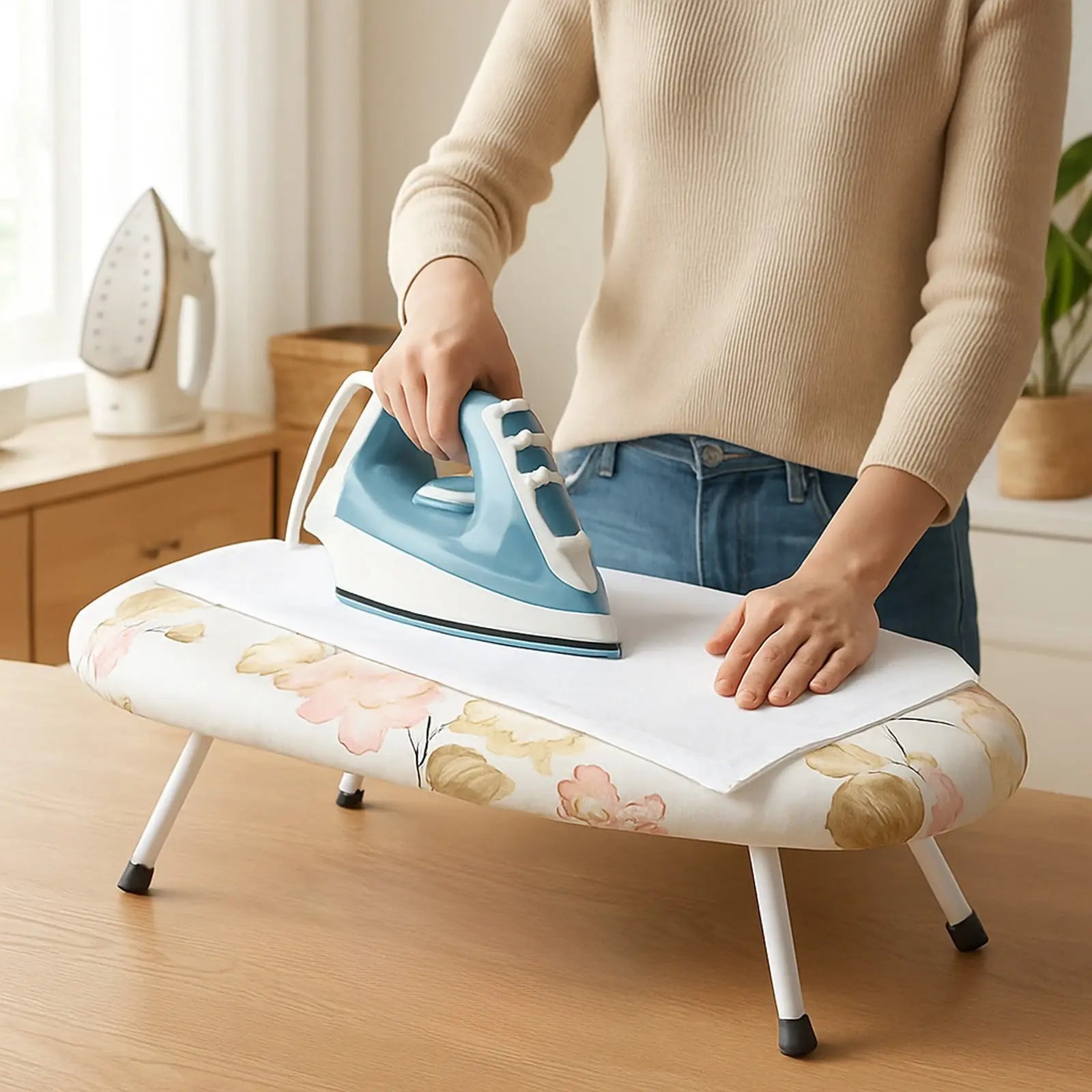 Kdkad Desktop Ironing Board, Small Folding Tabletop Iron Board with Heat-Resistant Cover, Portable for Dorm, Travel & Small Spaces, Mini Ironing Mat E Wholesale Hub