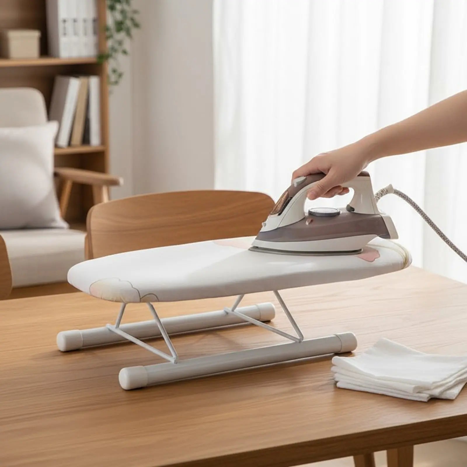 Kdkad Desktop Ironing Board, Small Folding Tabletop Iron Board with Heat-Resistant Cover, Portable for Dorm, Travel & Small Spaces, Mini Ironing Mat H Wholesale Hub