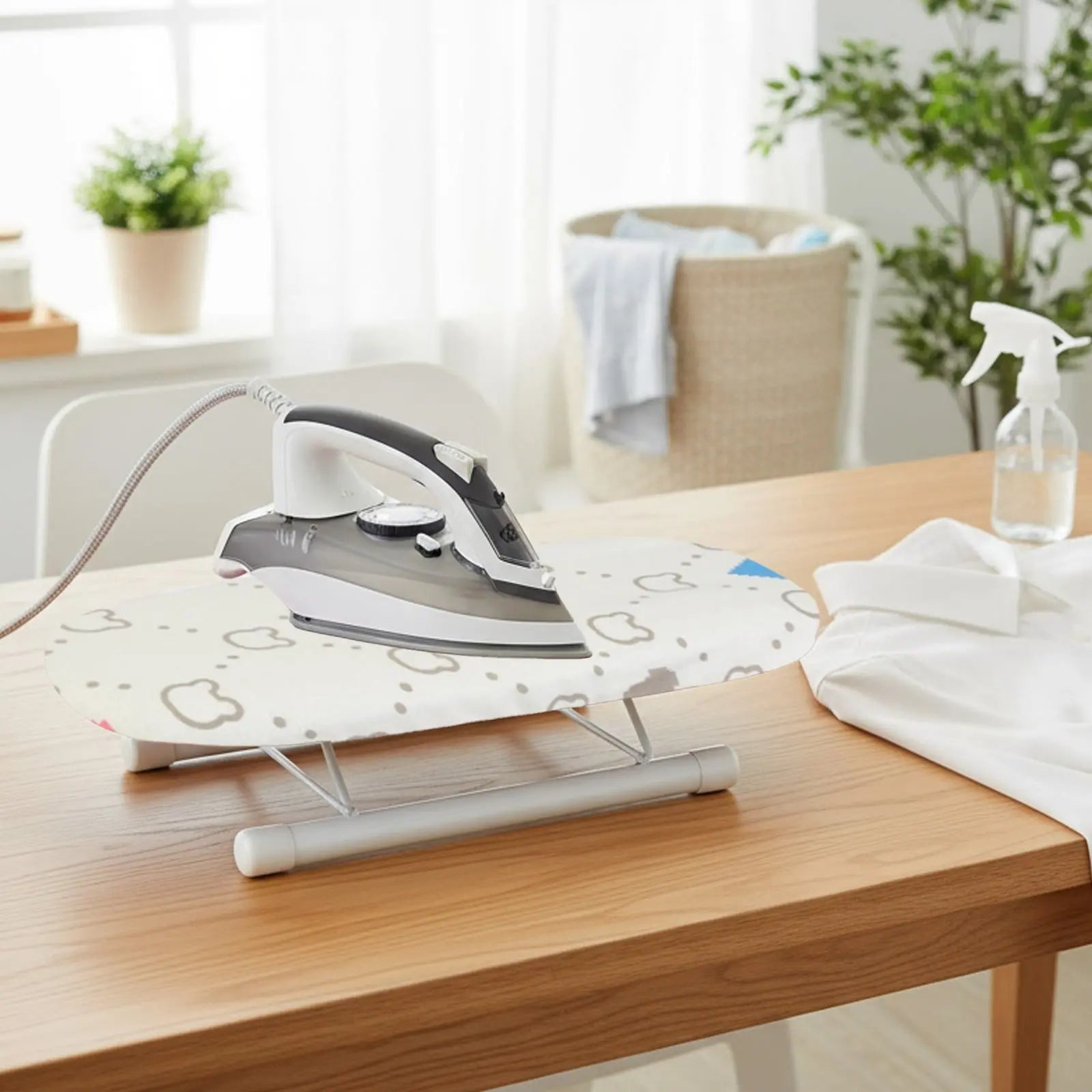 Kdkad Desktop Ironing Board, Small Folding Tabletop Iron Board with Heat-Resistant Cover, Portable for Dorm, Travel & Small Spaces, Mini Ironing Mat J Wholesale Hub