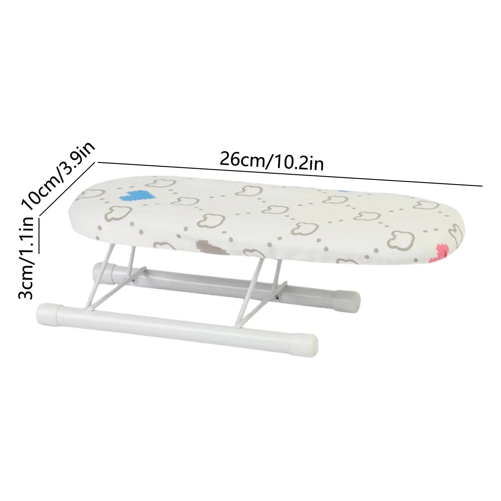 Kdkad Desktop Ironing Board, Small Folding Tabletop Iron Board with Heat-Resistant Cover, Portable for Dorm, Travel & Small Spaces, Mini Ironing Mat J Wholesale Hub