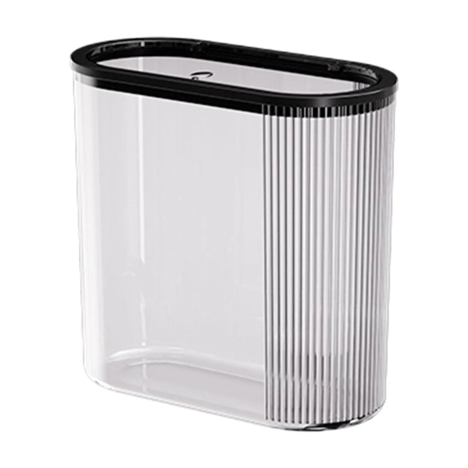 Chmadoxn Transparent Trash Can, Bathroom Trash Cans with Lids, Plastic Slim Waste Basket with Press Top Lid, Clear Garbage Can for Bathroom, Bedroom, Kitchen,Home,Office 11.22×11.73×5.62 in Gray Wholesale Hub