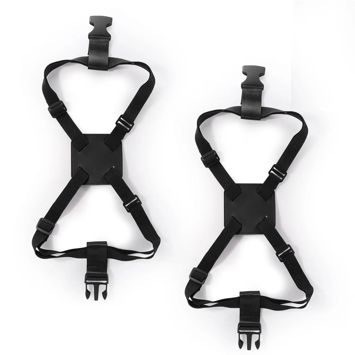 Luggage Bungee Straps for Attaching Bags - 2 Pack Adjustable Elastic Luggage Straps with Buckle, Black Luggage Strap for Suitcases Handle Carry on Add Bag, Backpack, Purse, Wholesale Hub