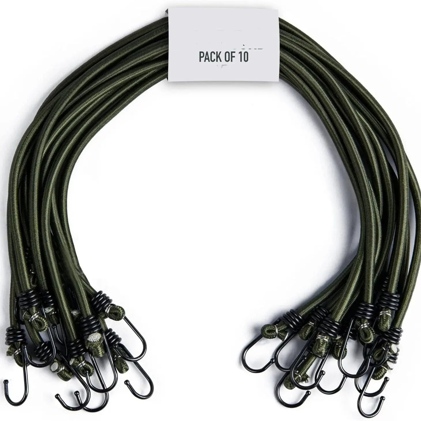 45cm- Heavy Duty Bungee Cords with Hooks10 Pack Multi-Purpose Elastic Bungee Straps for Luggage, Roof Racks, Camping - Weatherproof & UV Resistant Wholesale Hub