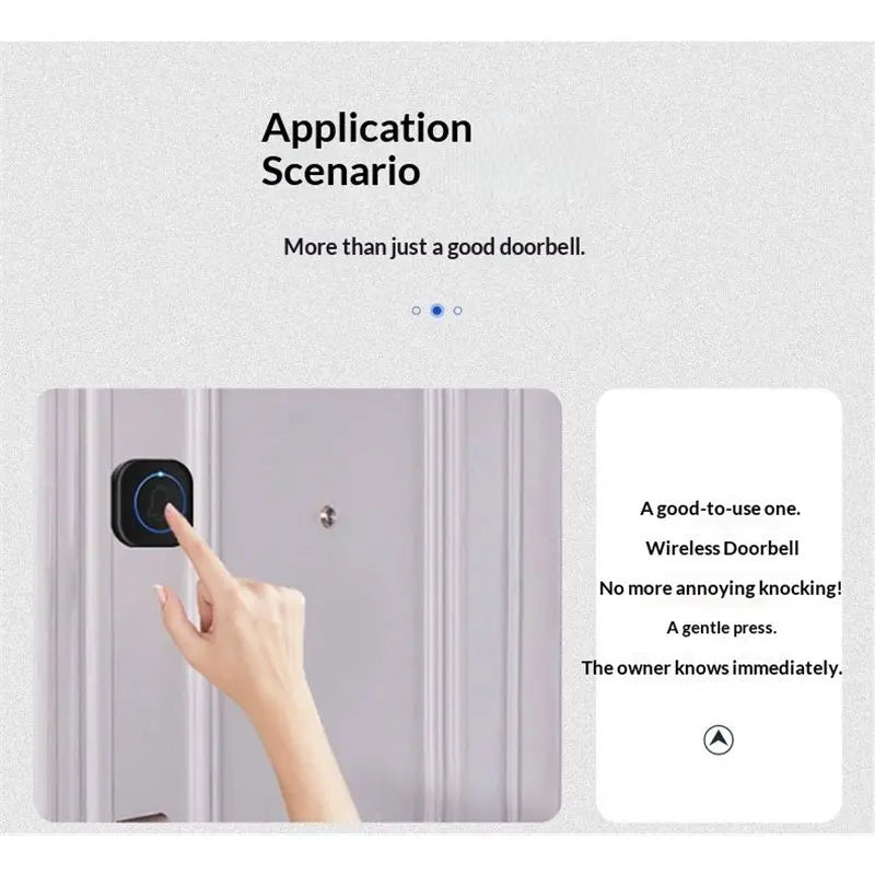 Wireless Doorbell, Door Bell Kit, Distinguish Front and Rear Doors, for Home Office Classroom(One drag, two sounds) Wholesale Hub