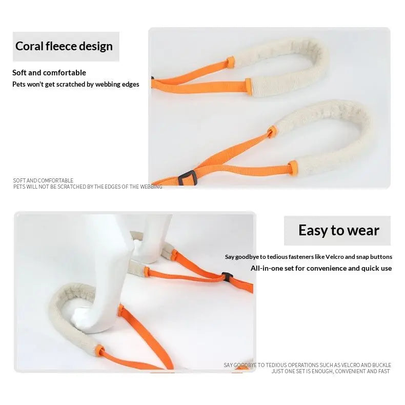 2 Pcs Dog Support Harness for Back Legs Dog Rear Lifting Sling Aid with Handle and Shoulder Strap Hind Leg Support for Pet Mobility Helps Puppy with Poor Stability Joint Injuries Wholesale Hub