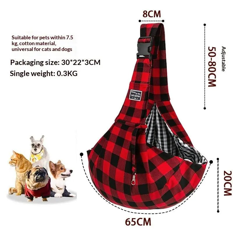 Dog Carrier Sling, Reversible Puppy Carrier Purse with Storage Pocket, Adjustable Hand-Free Dog Sling Carrier Pet Tote Bag for Carry Small Dogs and Cats, Travel Safety Harness Wholesale Hub
