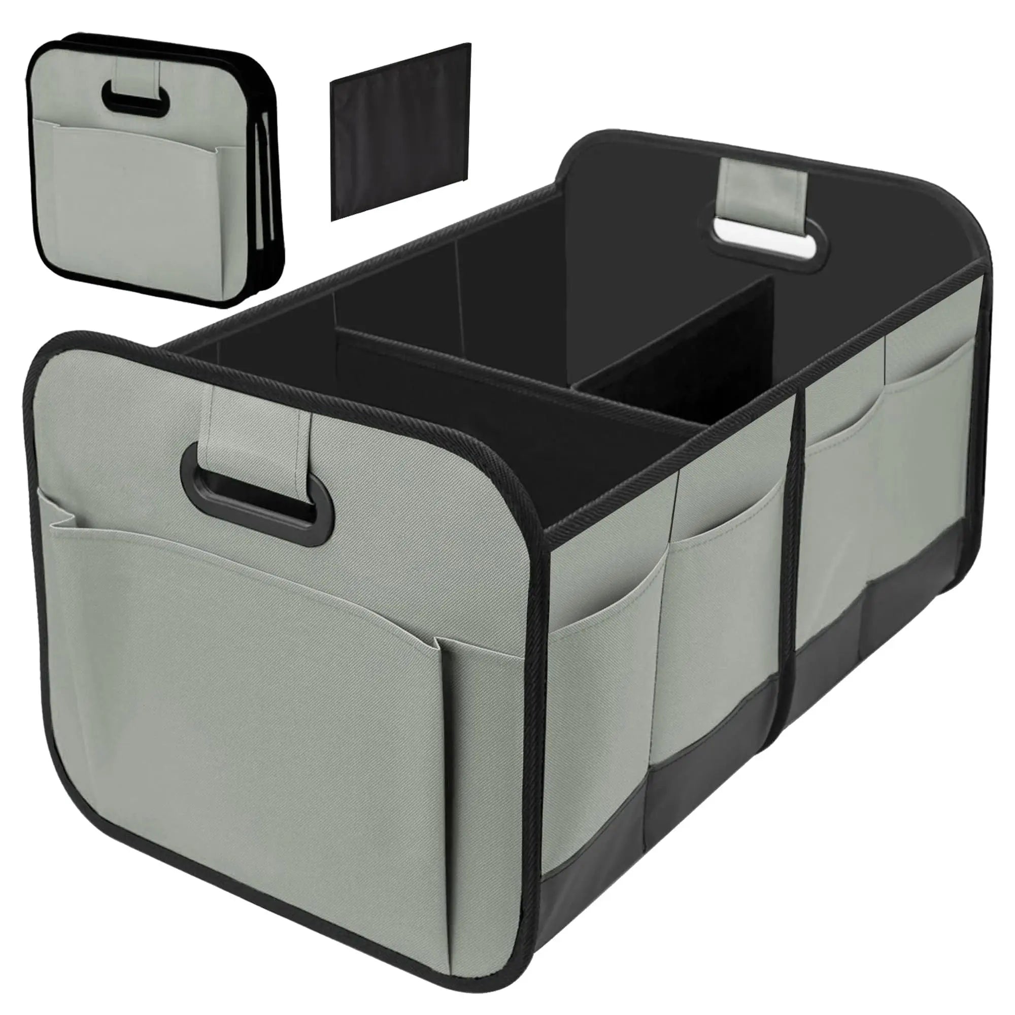 Car Trunk Organizer, Car Storage Organizer with 70L Large Capacity Waterproof Collapsible and 10 Pockets, Oxford,Trunk Organizer for Car (Grey) Wholesale Hub